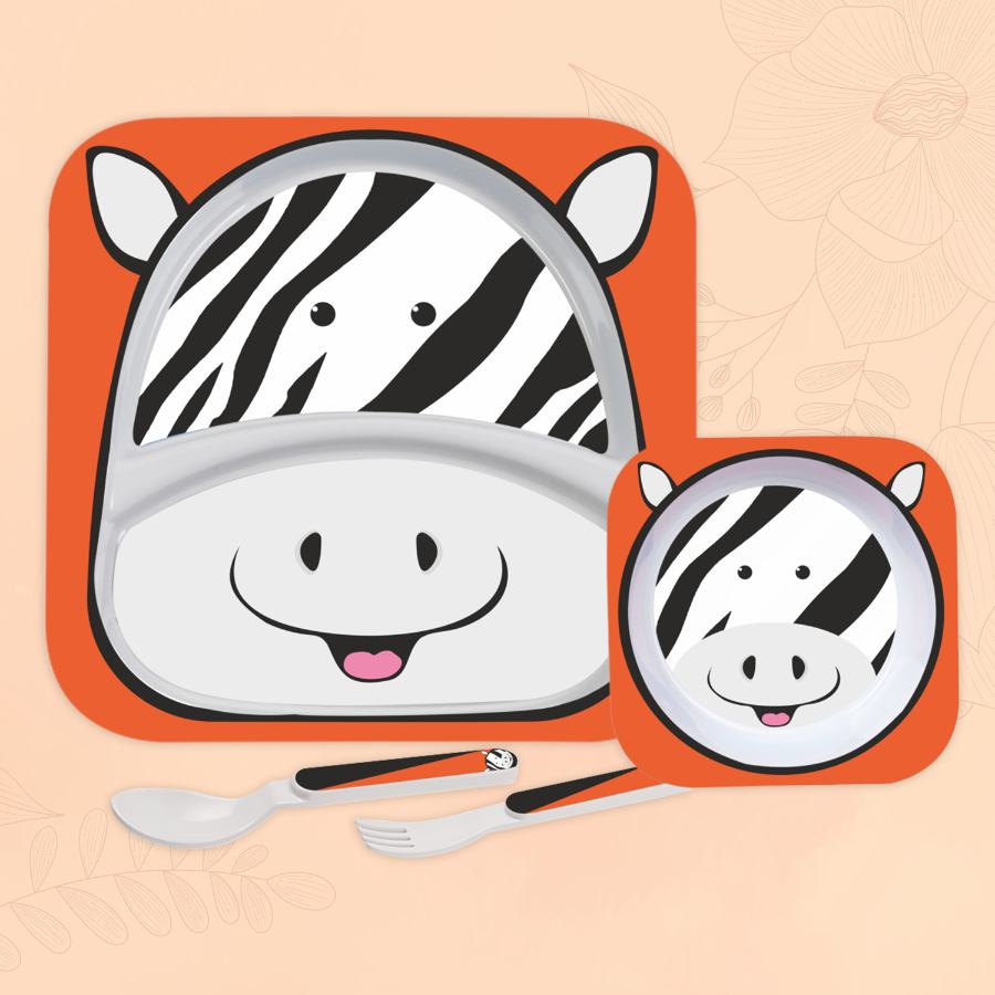 Cello Kids Zebra Meal Set – Orange