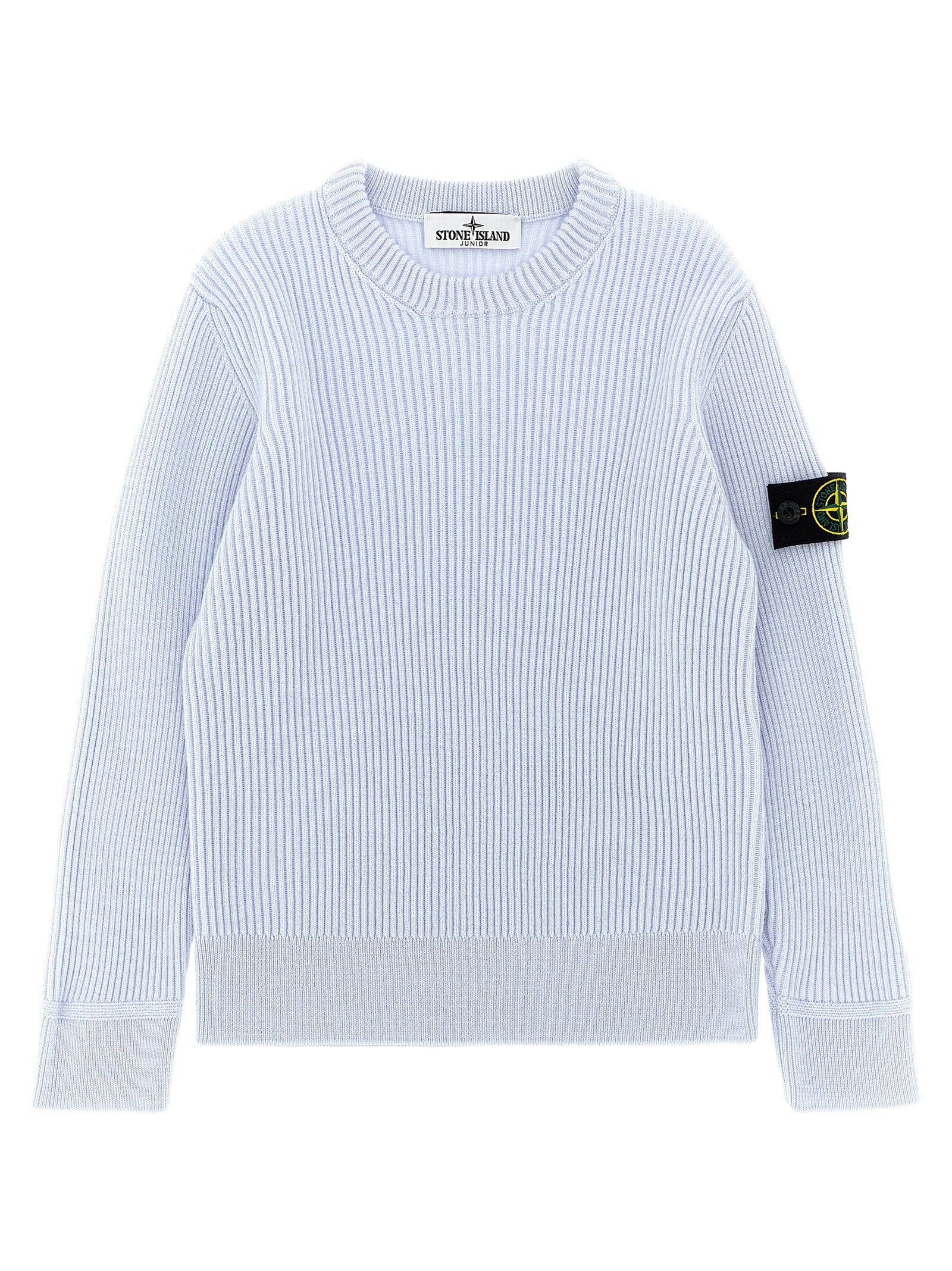 Stone Island Junior Ribbed Sweater – 100% virgin wool