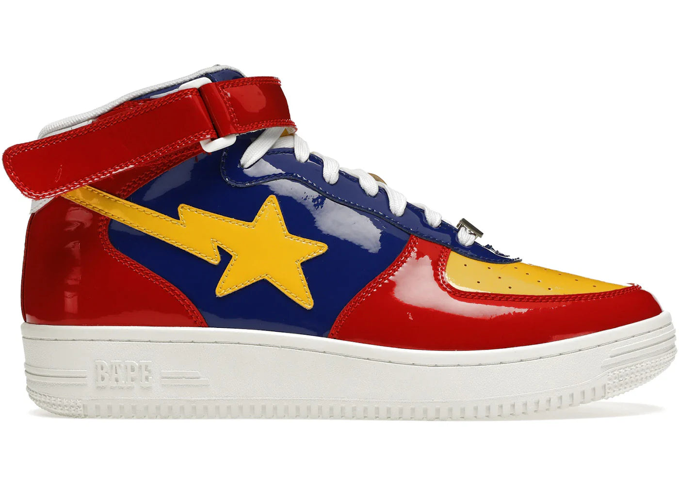 A Bathing Ape Bape Sta Mid Red Yellow Blue (2020) - view 2