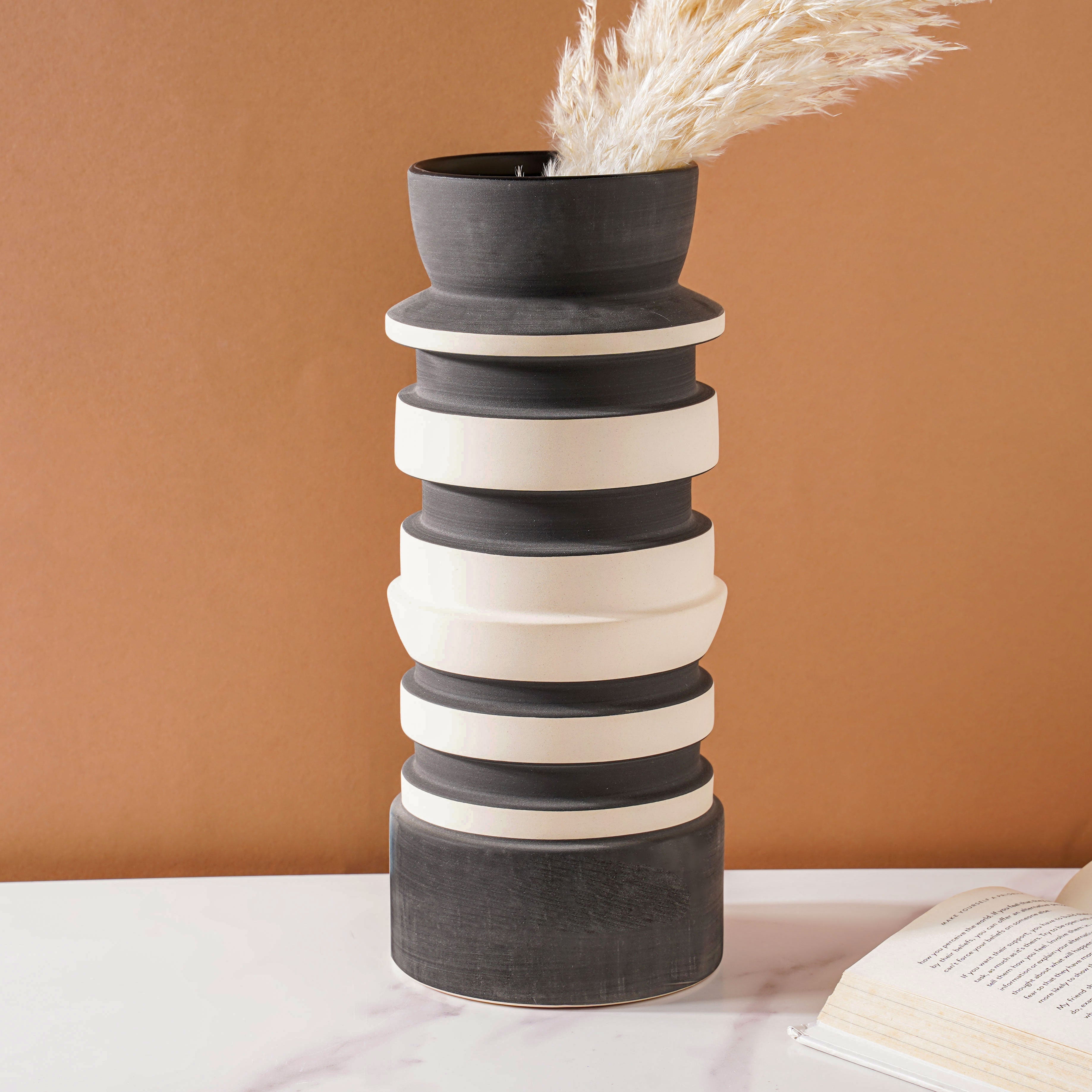 Nestasia Black and White Ceramic Vase