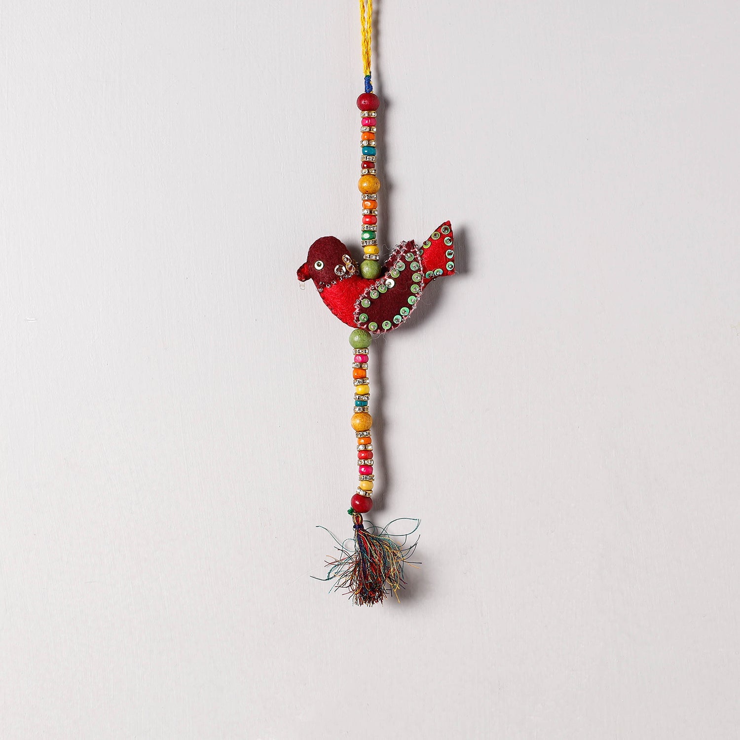 Felt beadwork wall – WITH LOVE BY KANIKA Bird - Handmade Felt & Beadwork Wall Hanging