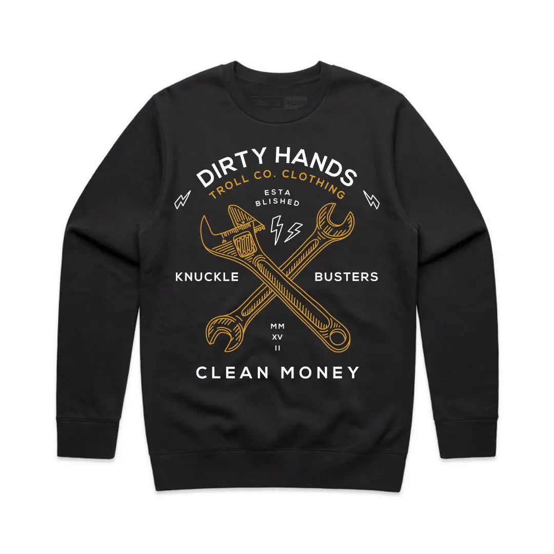 Radial Twisting Wrenches Crewneck – Men's, Black