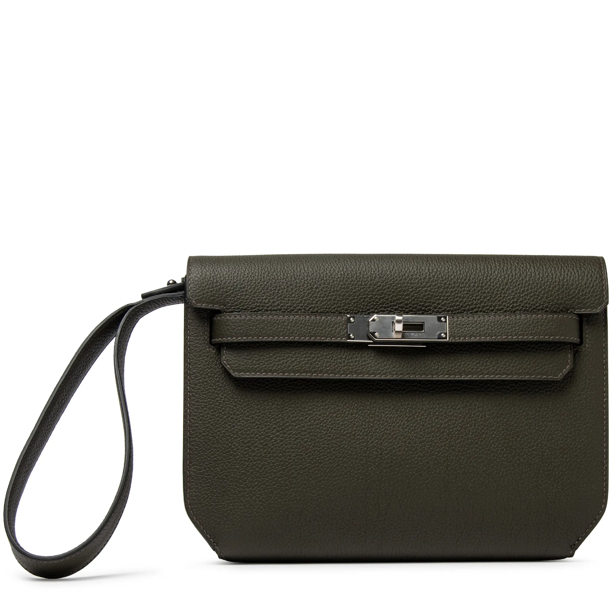 Hermès Paris Hermes Kelly Depeches 25 Togo Calfskin Vert De Gris Palladium Hardware