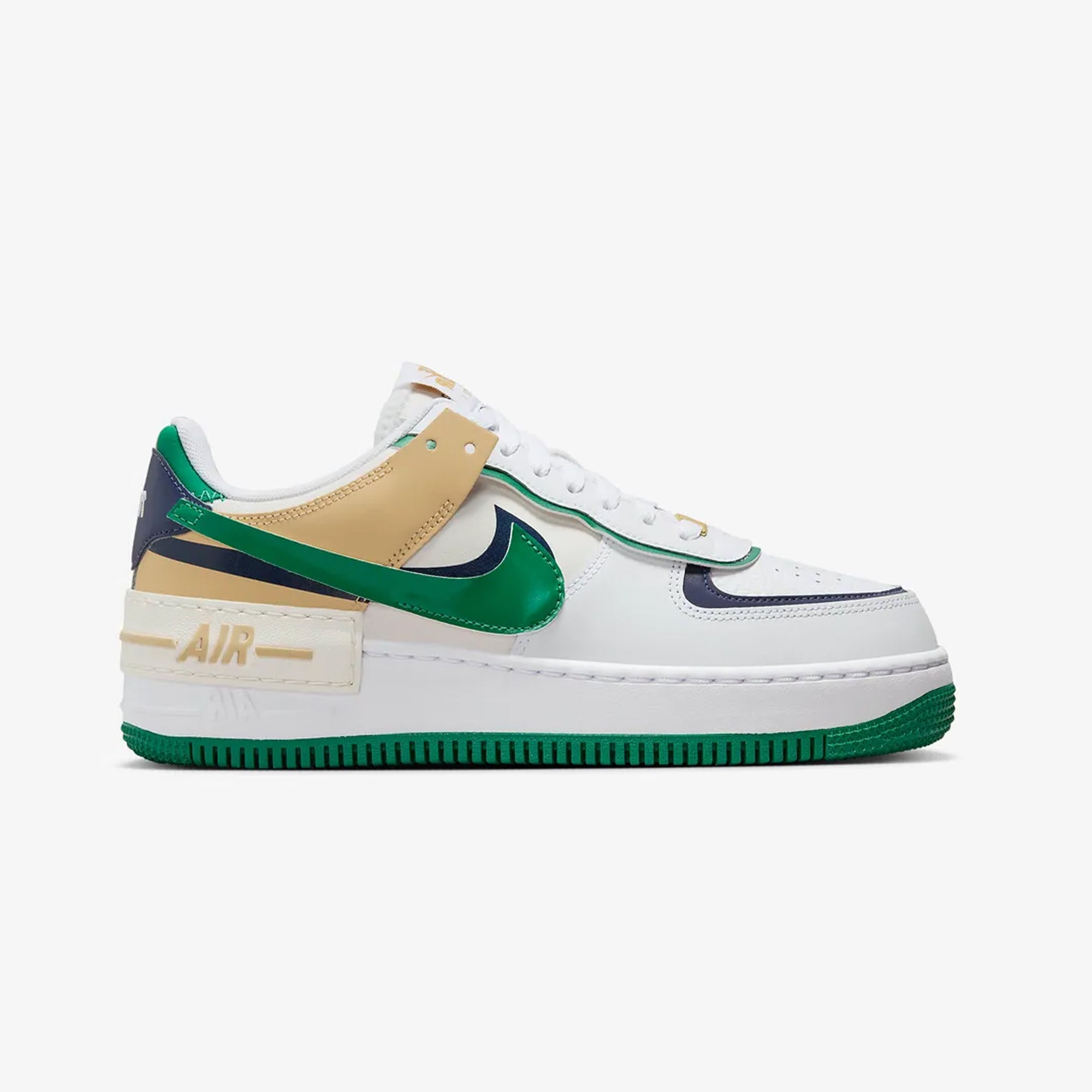 Nike | AIR FORCE 1 SHADOW { WHITE/MIDNIGHT NAVY-MALACHITE-SESAME