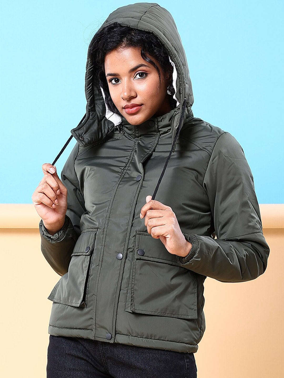 Freehand By The Indian Garage Co Women Winter Crop Jacket - view 6