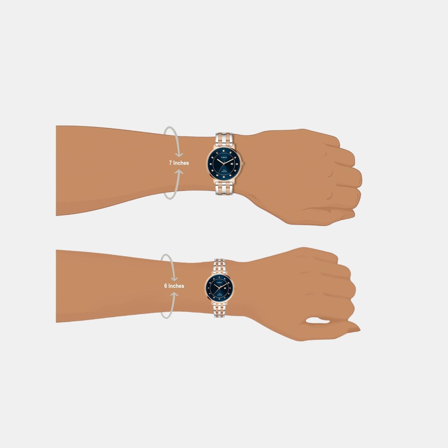 Timex Empera Couple Quartz Blue Dial Analog Stainless Steel Watch TW00PR282 - view 6