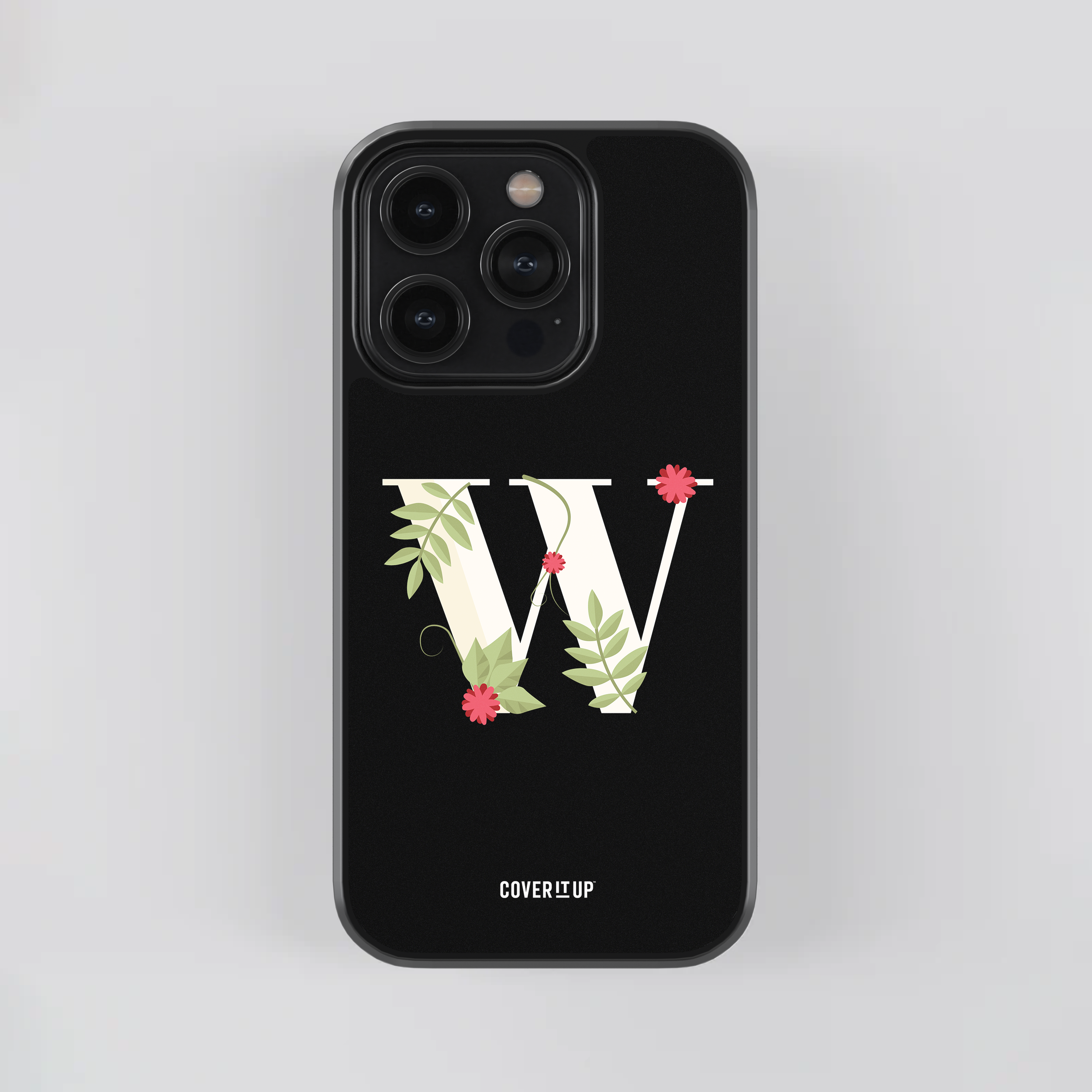 Design Phone Cases Limited Edition Floral Initial Glass Case - view 46