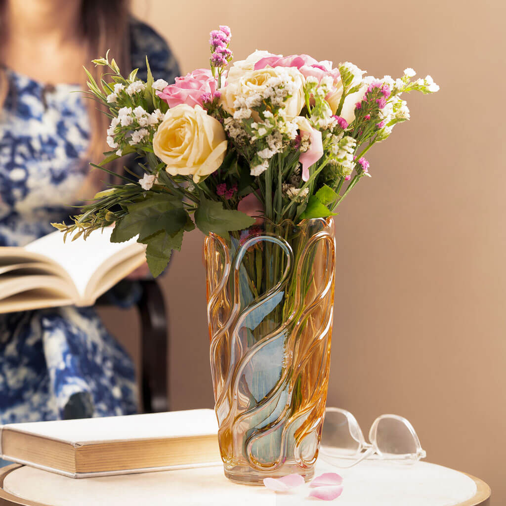Cpensus Crystal Glass Flower Vase - view 2