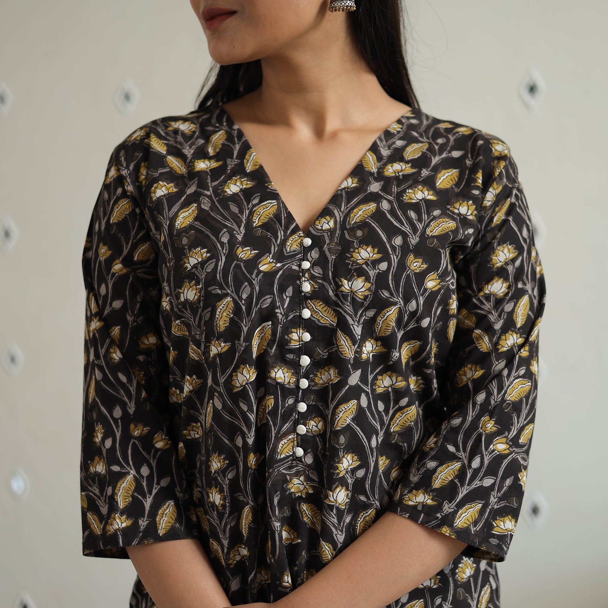 ITOKRI CASUALS Black - Jahota Block Print Cotton Straight Kurta 21 - view 6