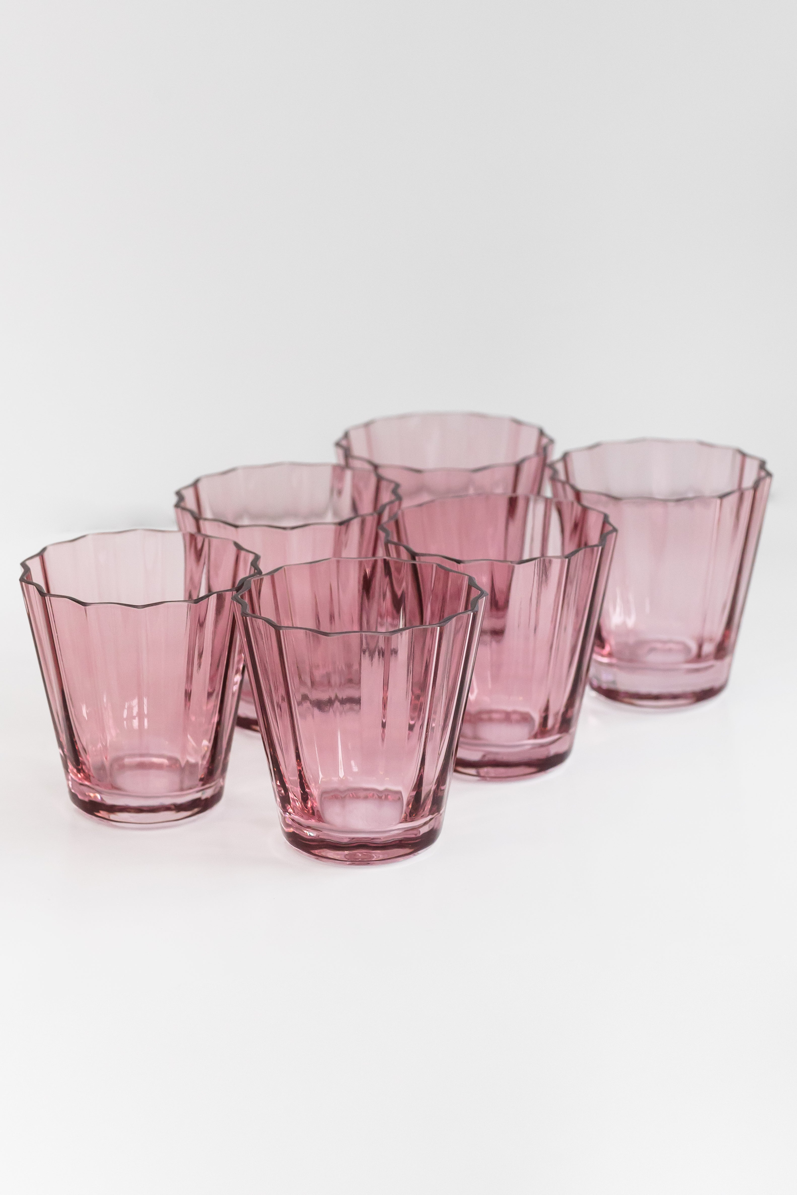 Estelle Colored Glass Estelle Colored Sunday Low Balls - Set of 6 {Rose} - view 2