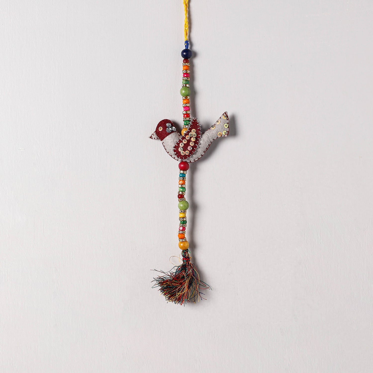 Felt beadwork wall – WITH LOVE BY KANIKA Bird - Handmade Felt & Beadwork Wall Hanging