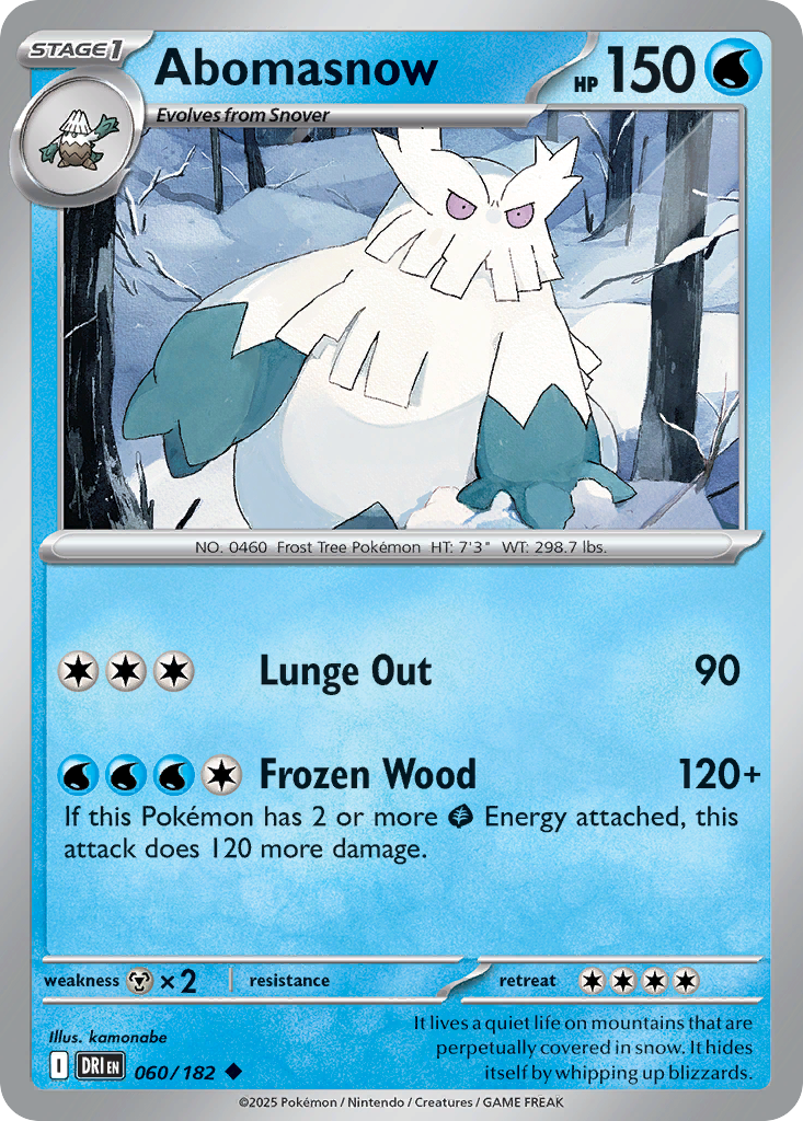 Uncommon sv10-060 reverse – Pokémon Abomasnow - 060/182 - Uncommon [sv10-060] [Reverse Holo] - Abomasnow - 060/182 - Uncommon