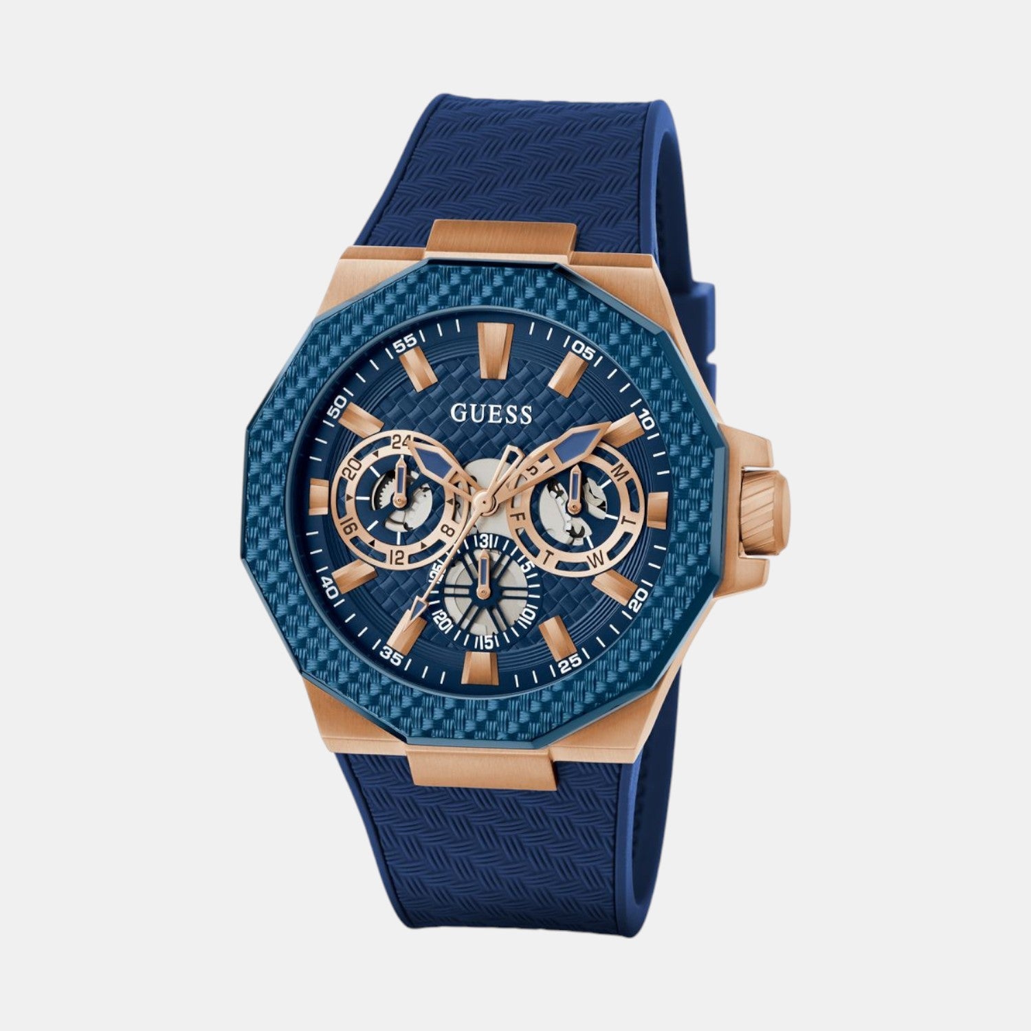 Guess Sport Men Quartz Blue Dial Multi-Function Silicone Watch GW0853G3 - view 3