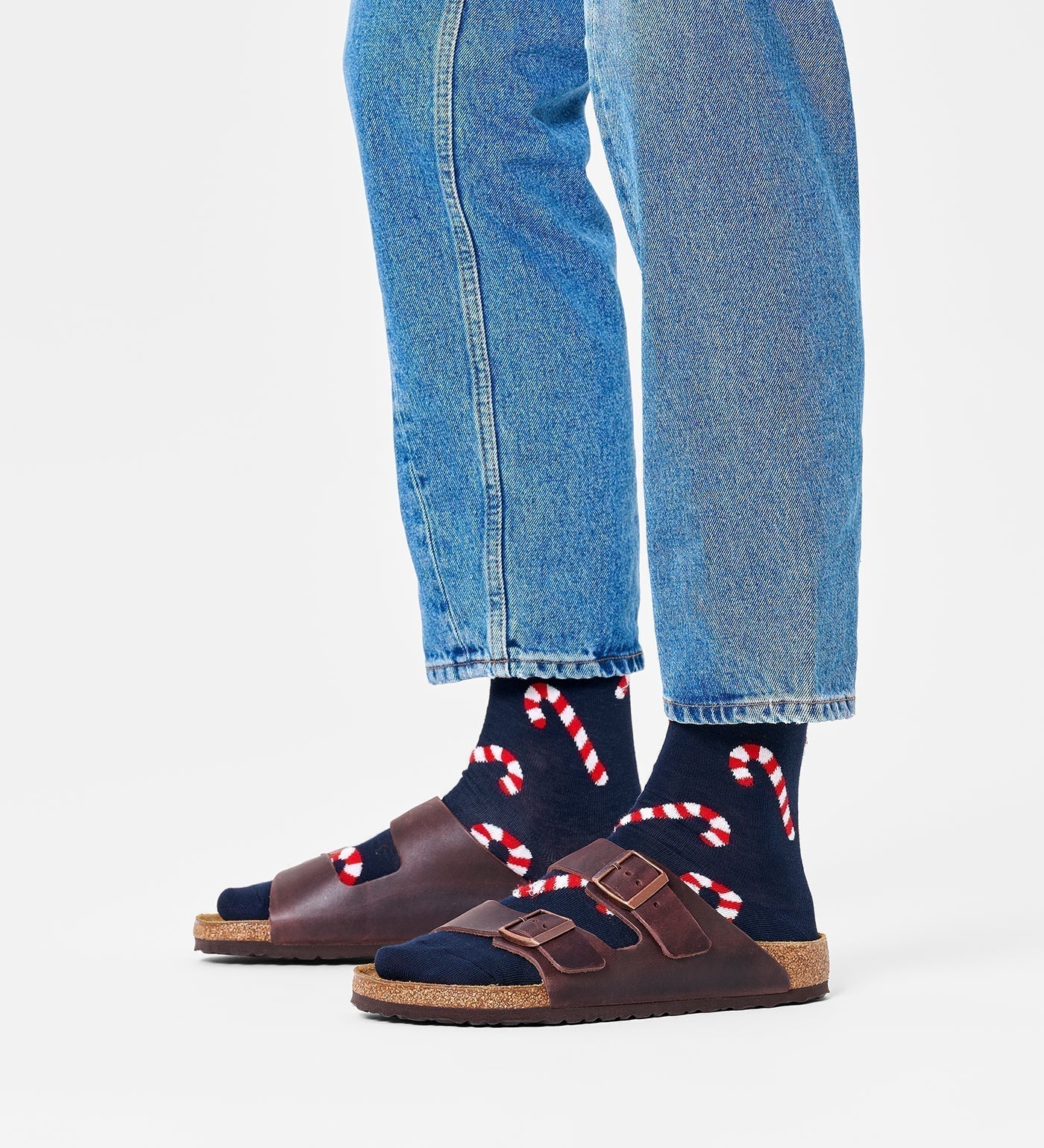 Happy Socks Unisex Candy Cane Crew Length Socks for Women and Men - view 3