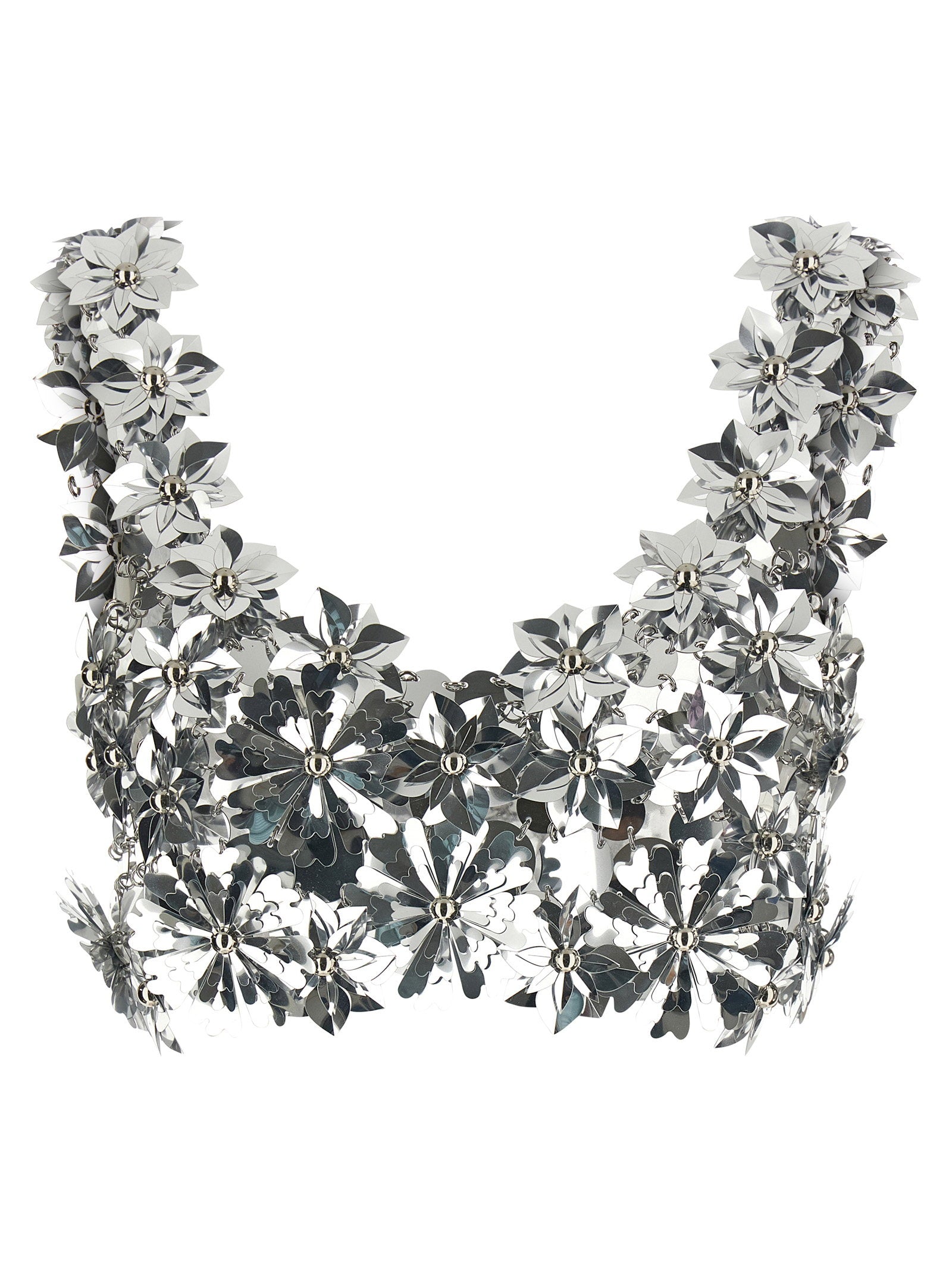 Paco rabanne t-shirts – Paco Rabanne Bralette Top – 80% polyester, 20% steel