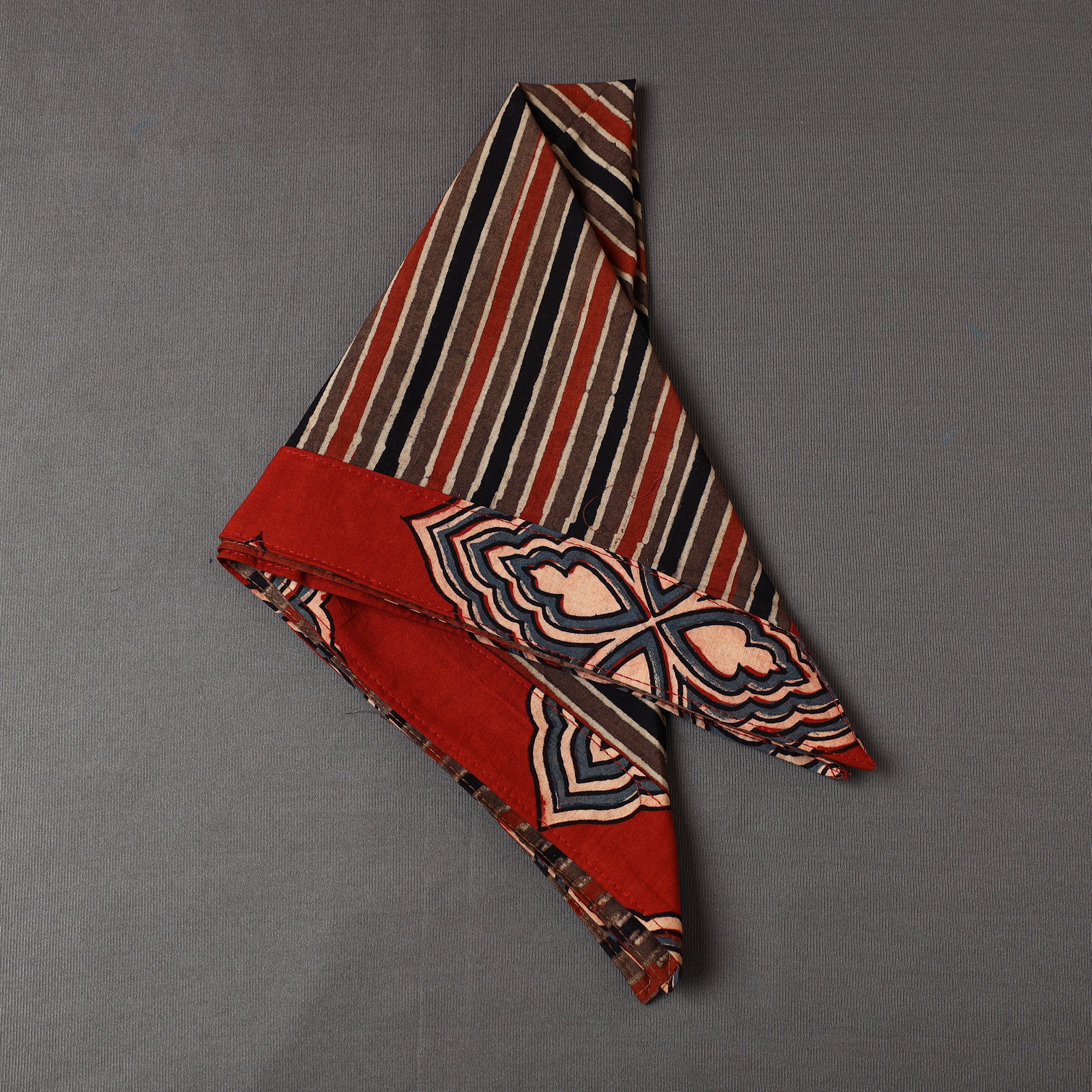NOORI BAZAR Ajrakh Block Printed Cotton Bandana