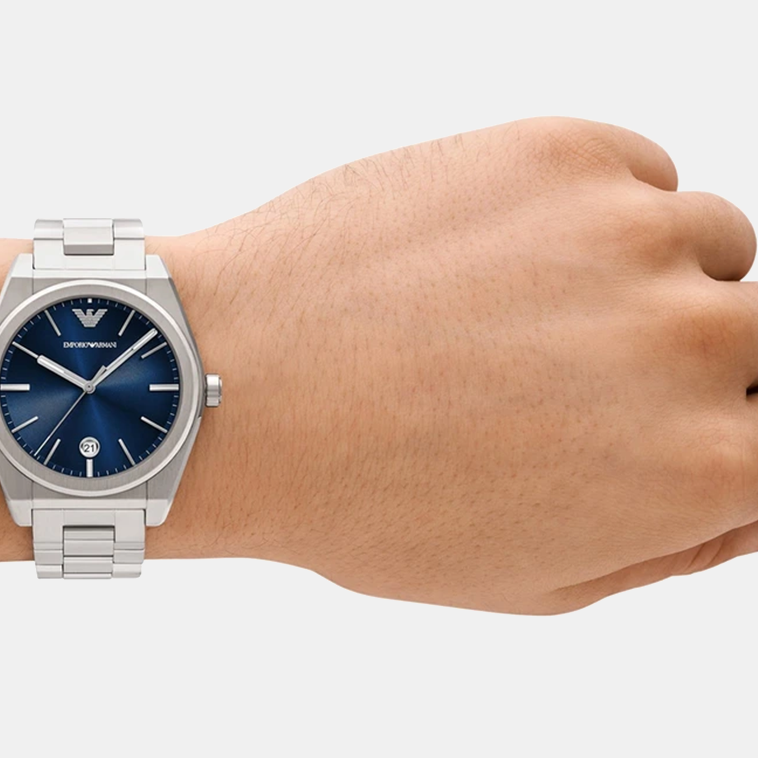 Emporio Armani Federico Men Quartz Blue Dial Analog Stainless Steel Watch AR11620 - view 5
