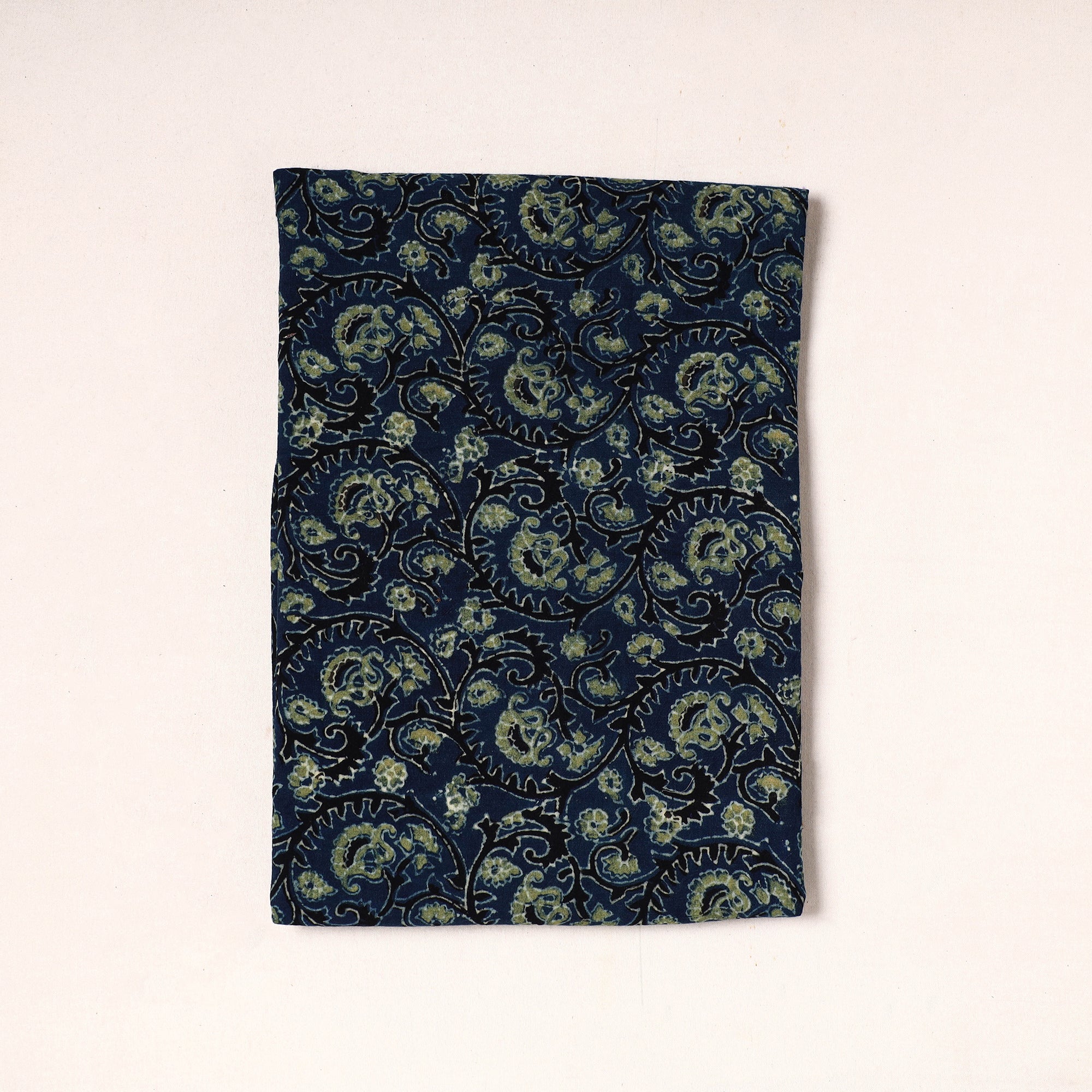 KACHCHH JI CHHAAP Blue - Ajrakh Block Printed Cotton Precut Fabric (1.25 meter) 51