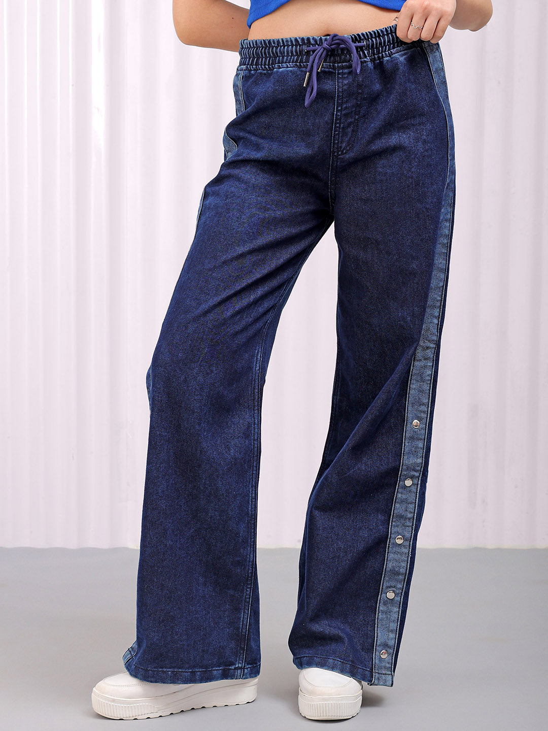 Freehand By The Indian Garage Co Women's Solid Flared High Rise Five Pocket Jeans - view 3