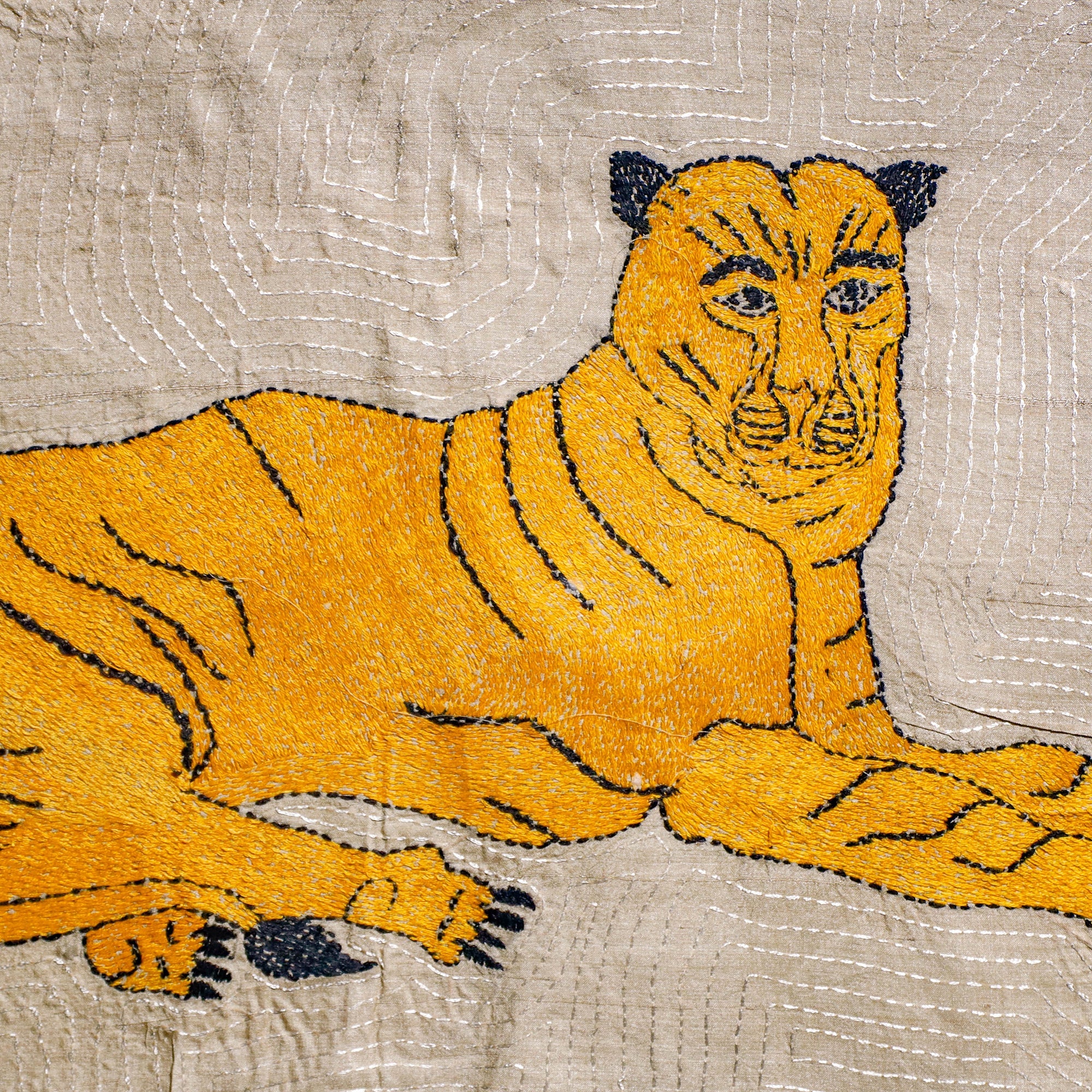 KHUSHBASH - HAPPY LOOM OF EAST Bengal Kantha Hand Embroidery Cotton Wall Hanging (11 x 18 in) 13 - view 3