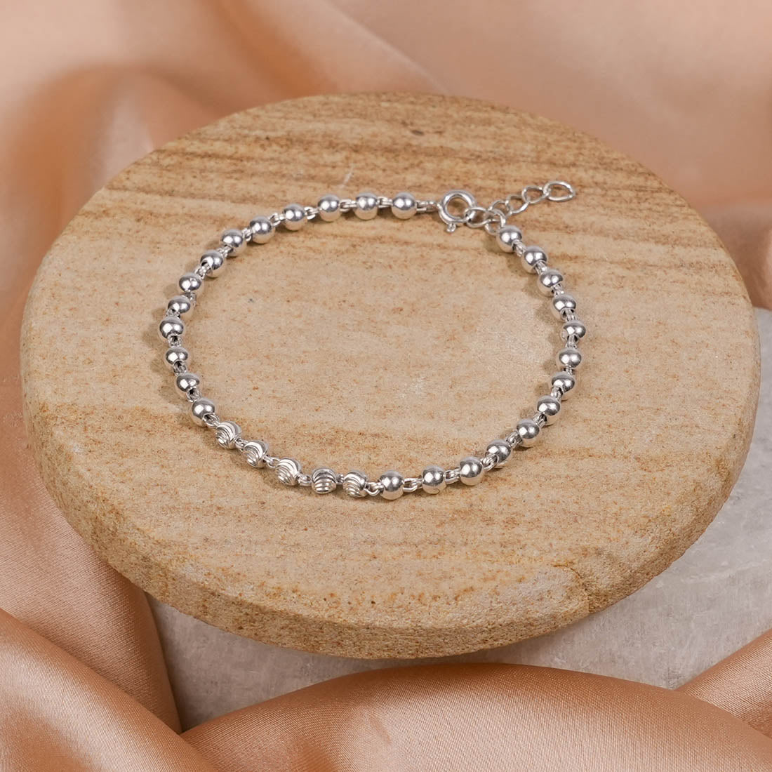 Prinjal Jewellers Silver Single Line Bracelet for Women - view 2