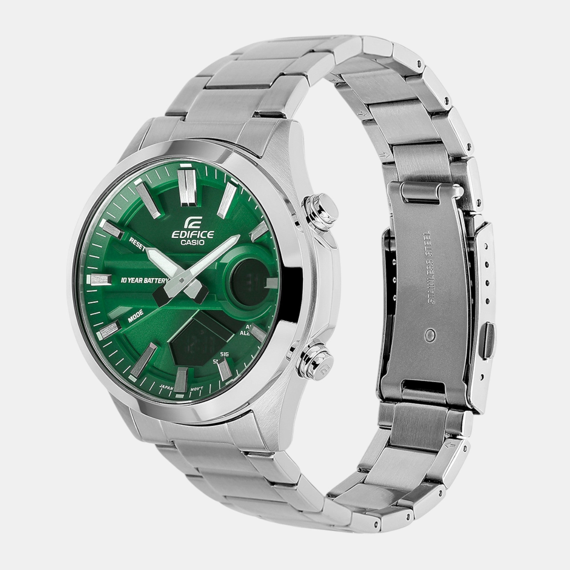 Casio Edifice Men Quartz Green Dial Analog-Digital Stainless Steel Watch ED626 - view 2