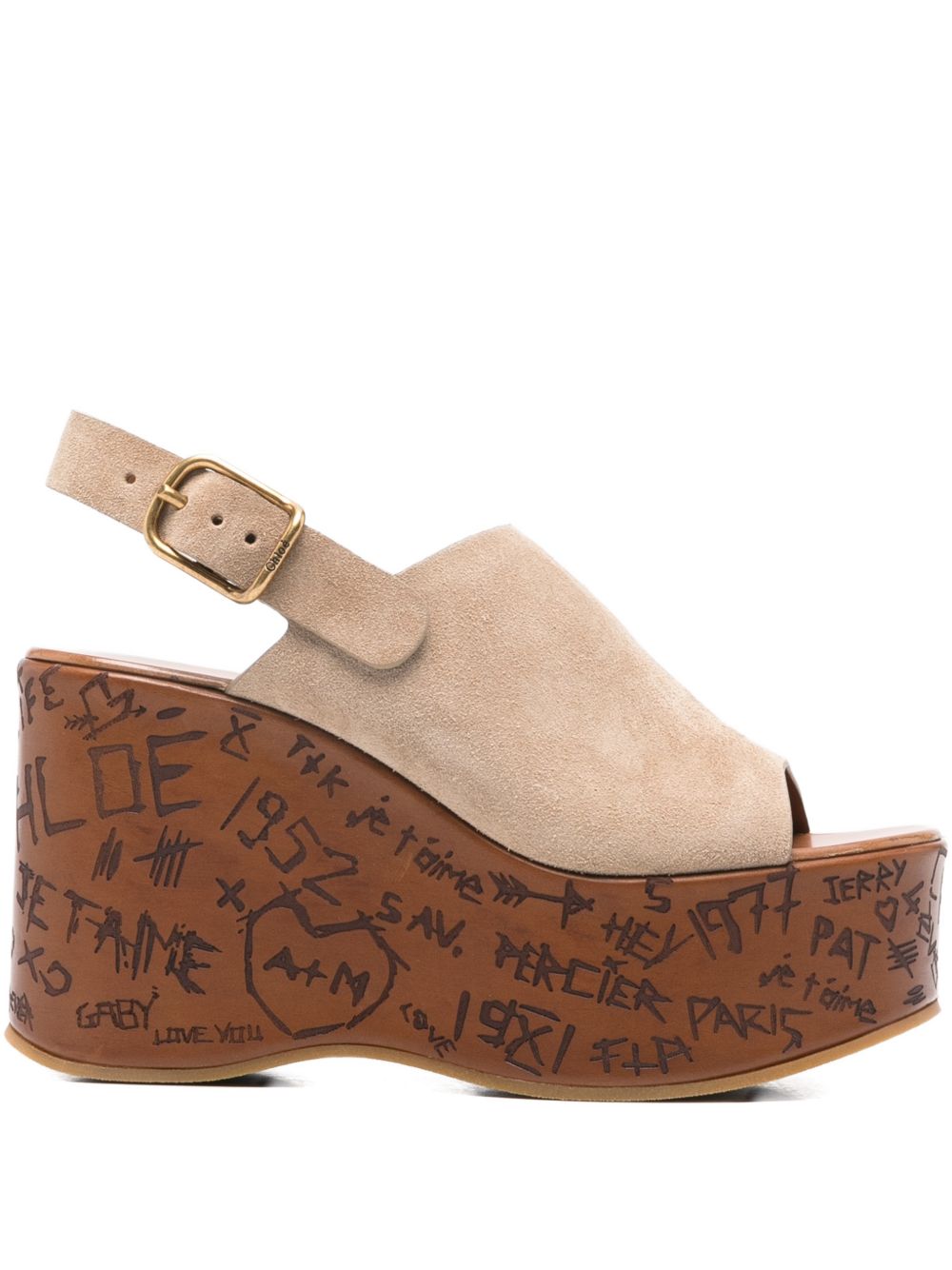 Chloé Chloè Sandals BEIGE – Outer: Calf Suede 100%