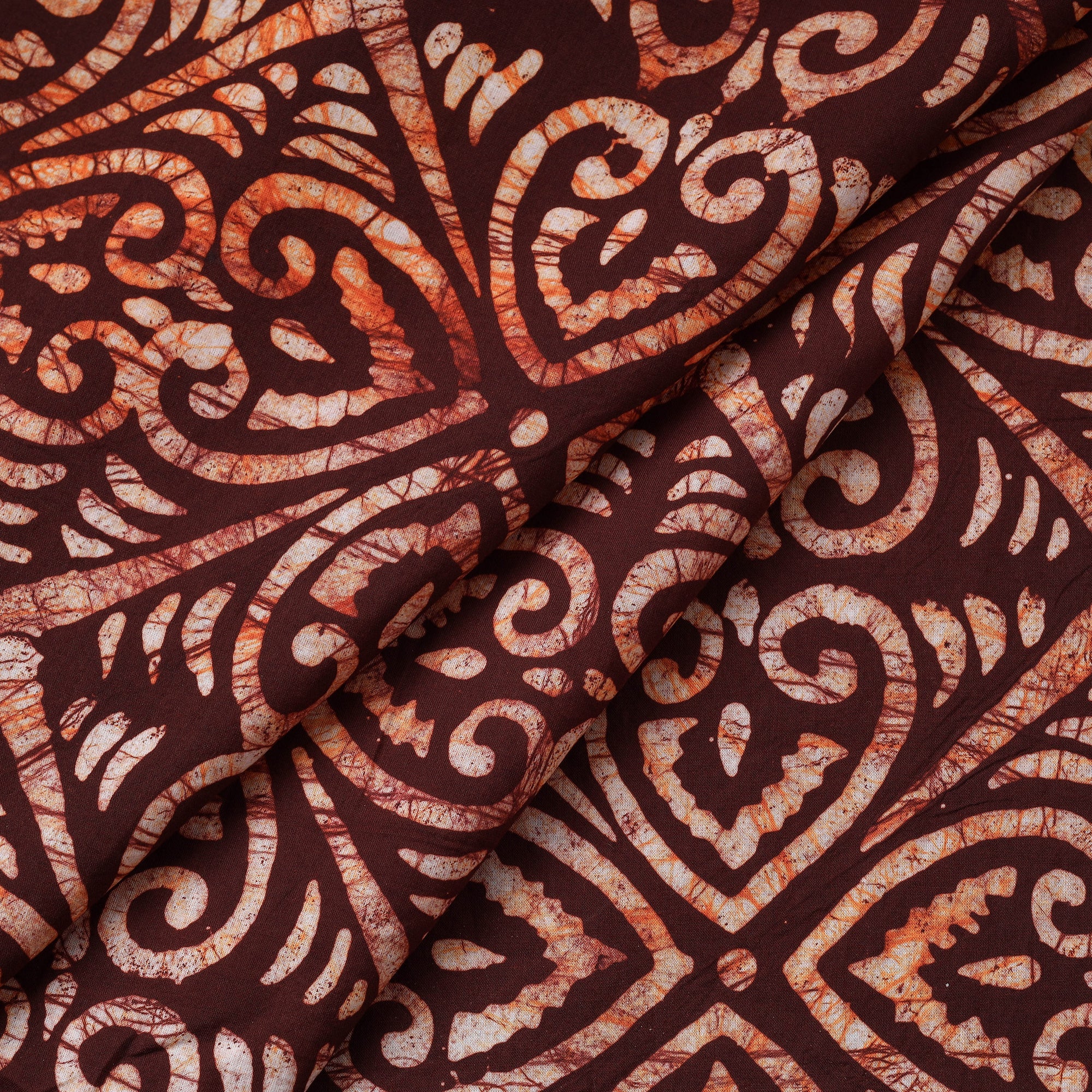 BATIK BY MD. SHARIFF Brown - Hand Printed Cotton Batik Fabric - view 2