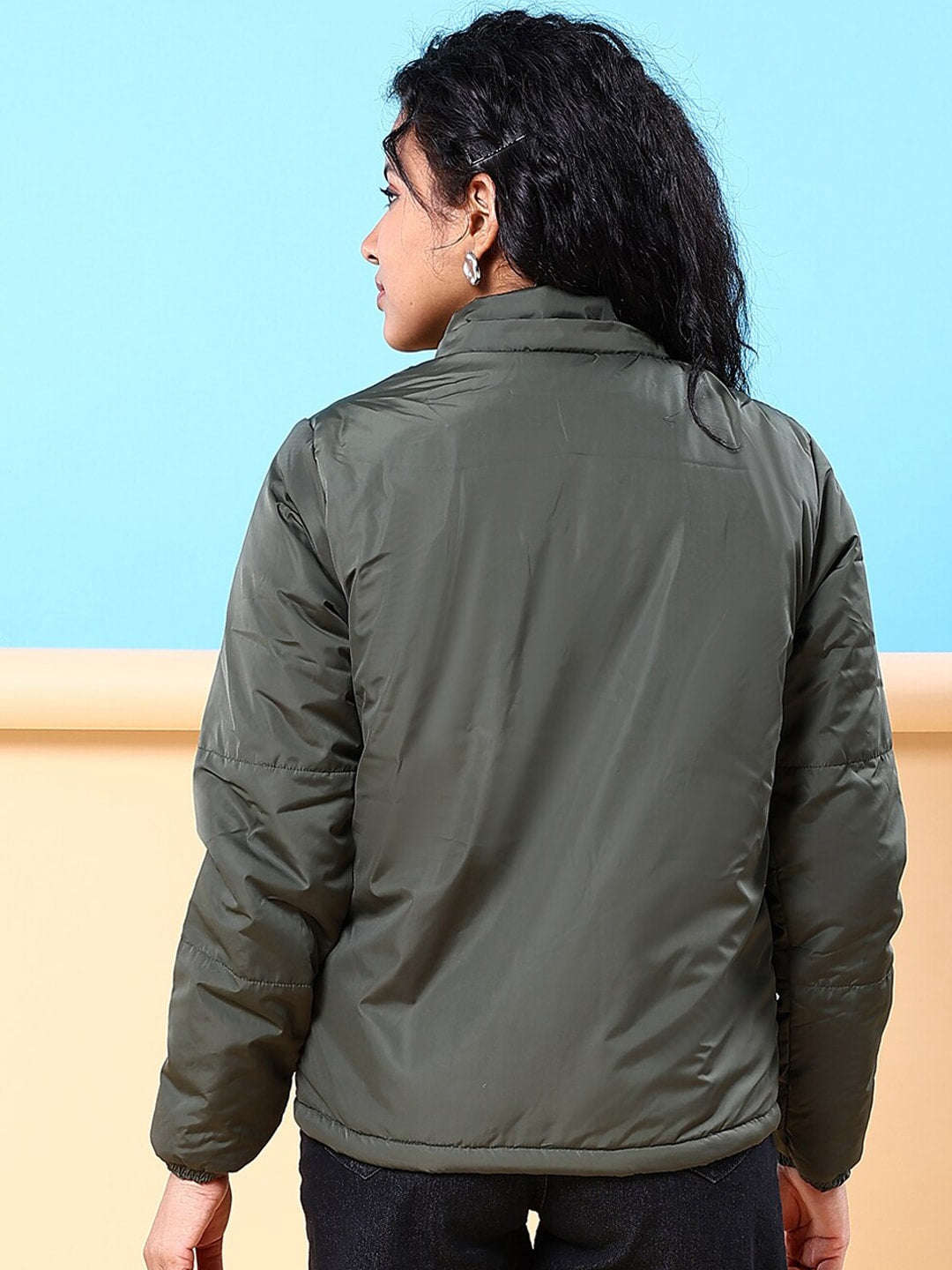 Freehand By The Indian Garage Co Women Winter Crop Jacket - view 5