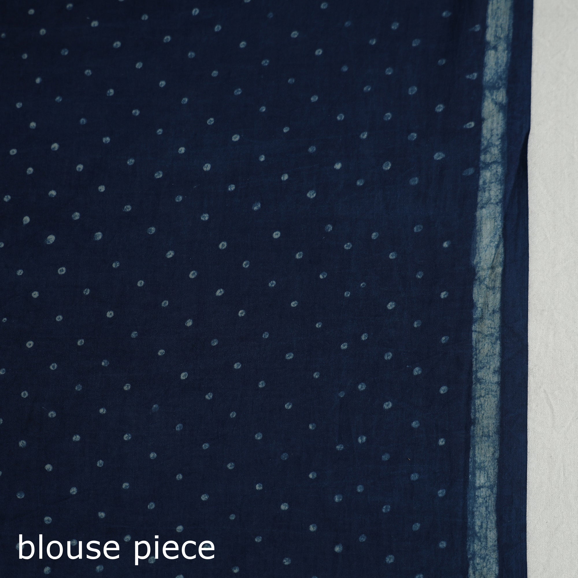 HAVELI CHRONICLES Blue - Akola Hand Block Printed Cotton Saree - view 7