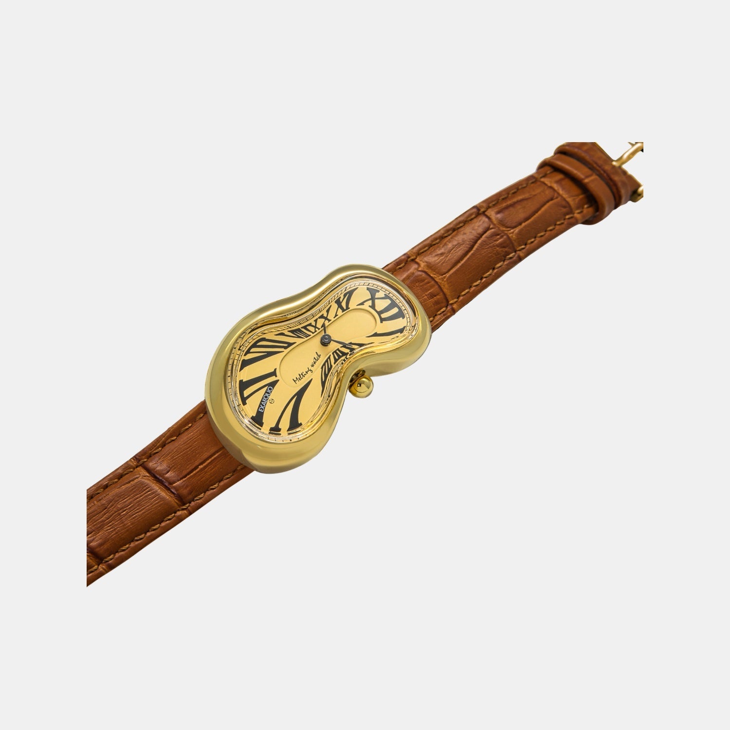 Exaequo Classic Unisex Quartz Gold Dial Analog Leather Watch EX0002.0003 - view 3