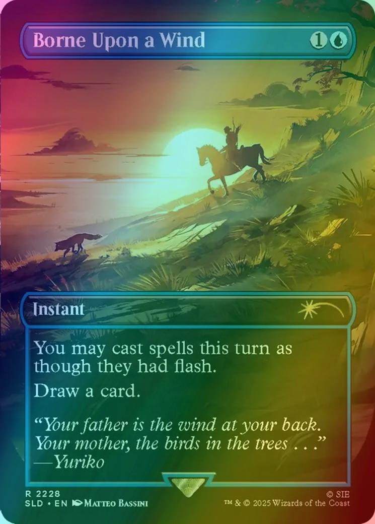 Magic Borne Upon a Wind [2228] [Borderless] [Ghost of Tsushima] [Secret Lair Drop] [Rainbow Foil]