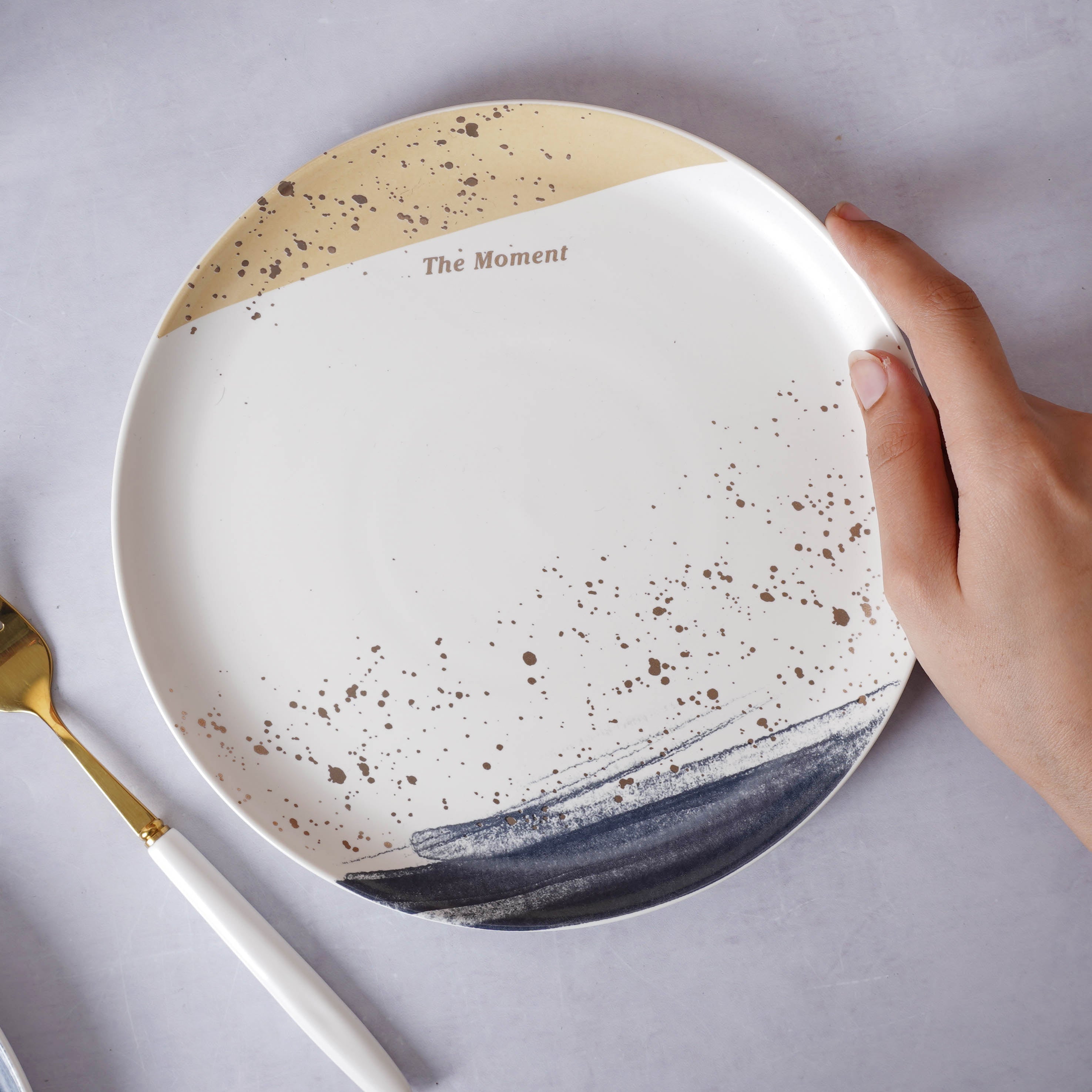 Nestasia Midnight Ceramic Snack Plate 6 Inch - view 2