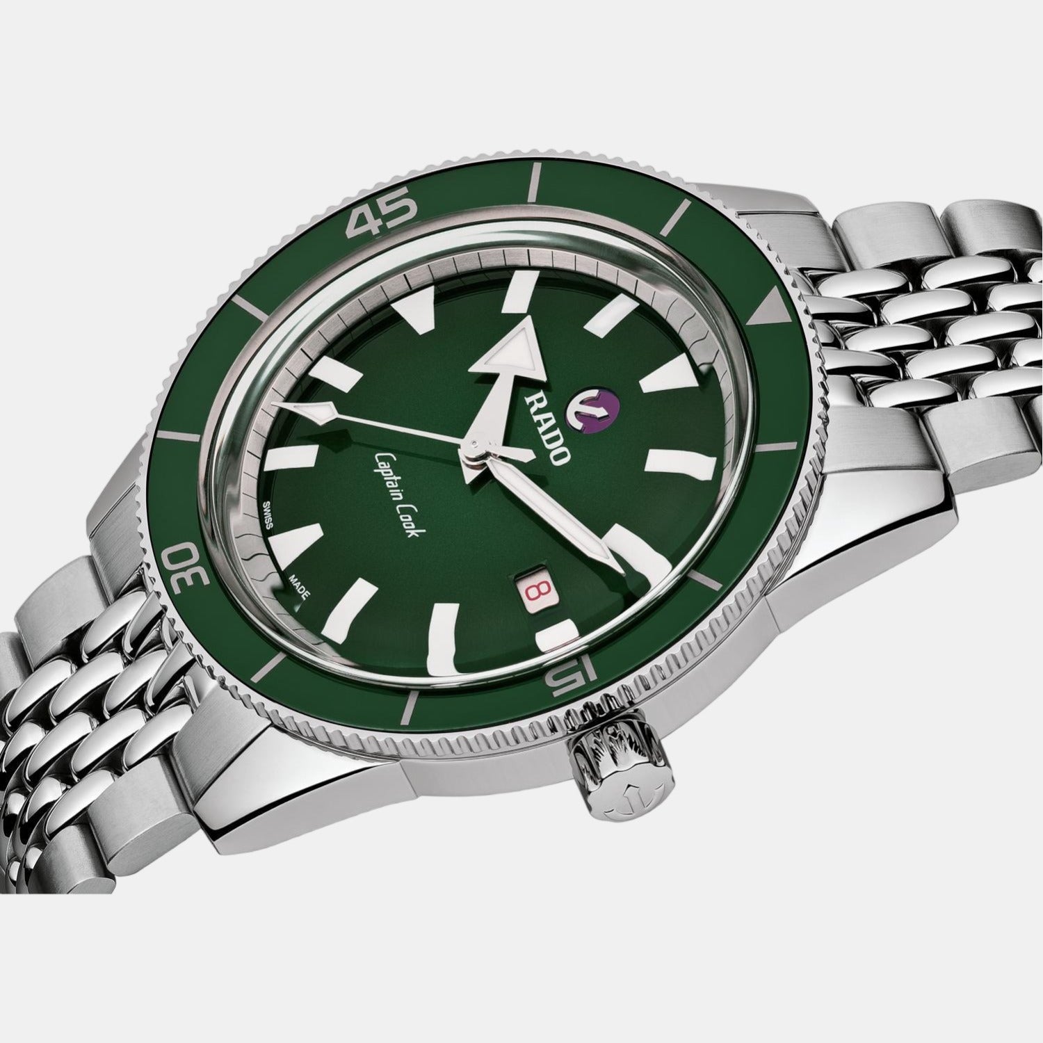 Rado Captain Cook Men Automatic Green Dial Analog Stainless Steel Watch R32505313 - view 2