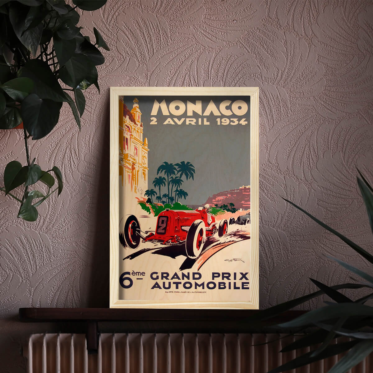 Bigsmall_cc Monaco Grand Prix Wooden Wall Art - view 2