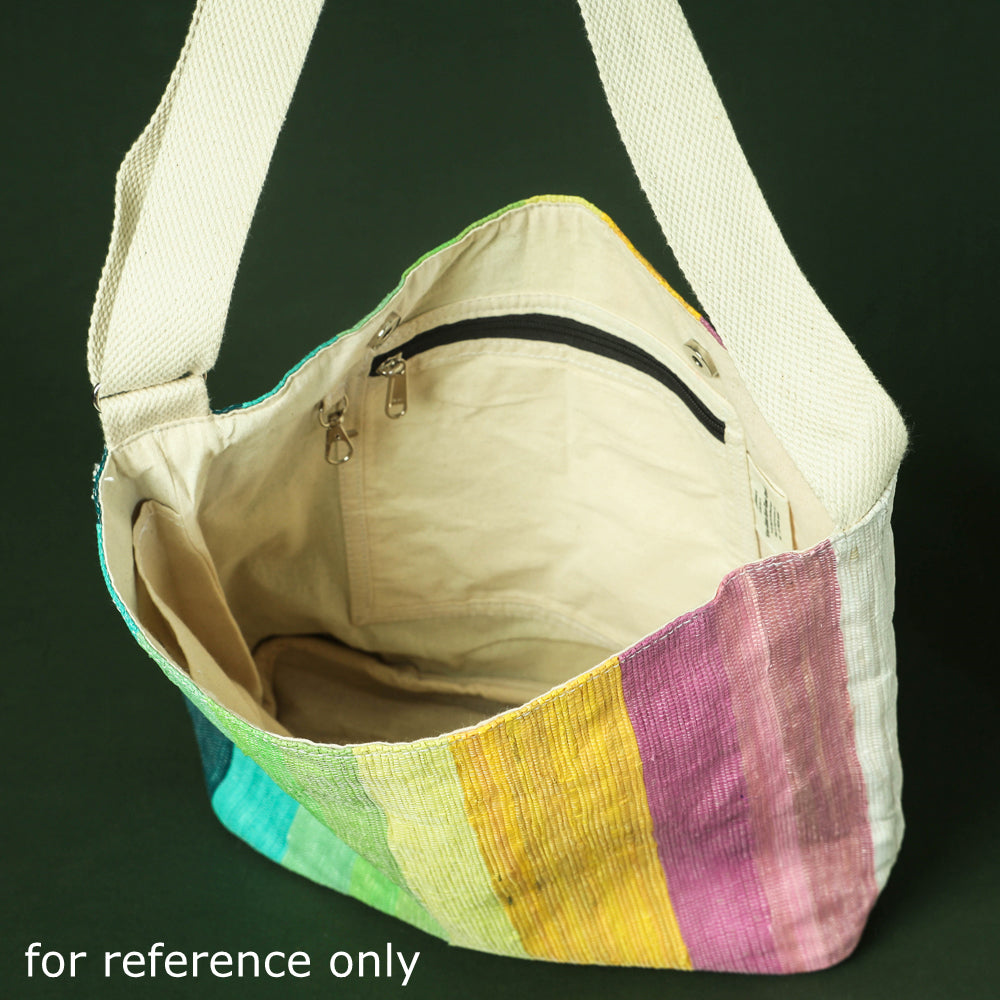 ECOKAARI Beige - Upcycled Weave Handmade Sling Bag - view 2