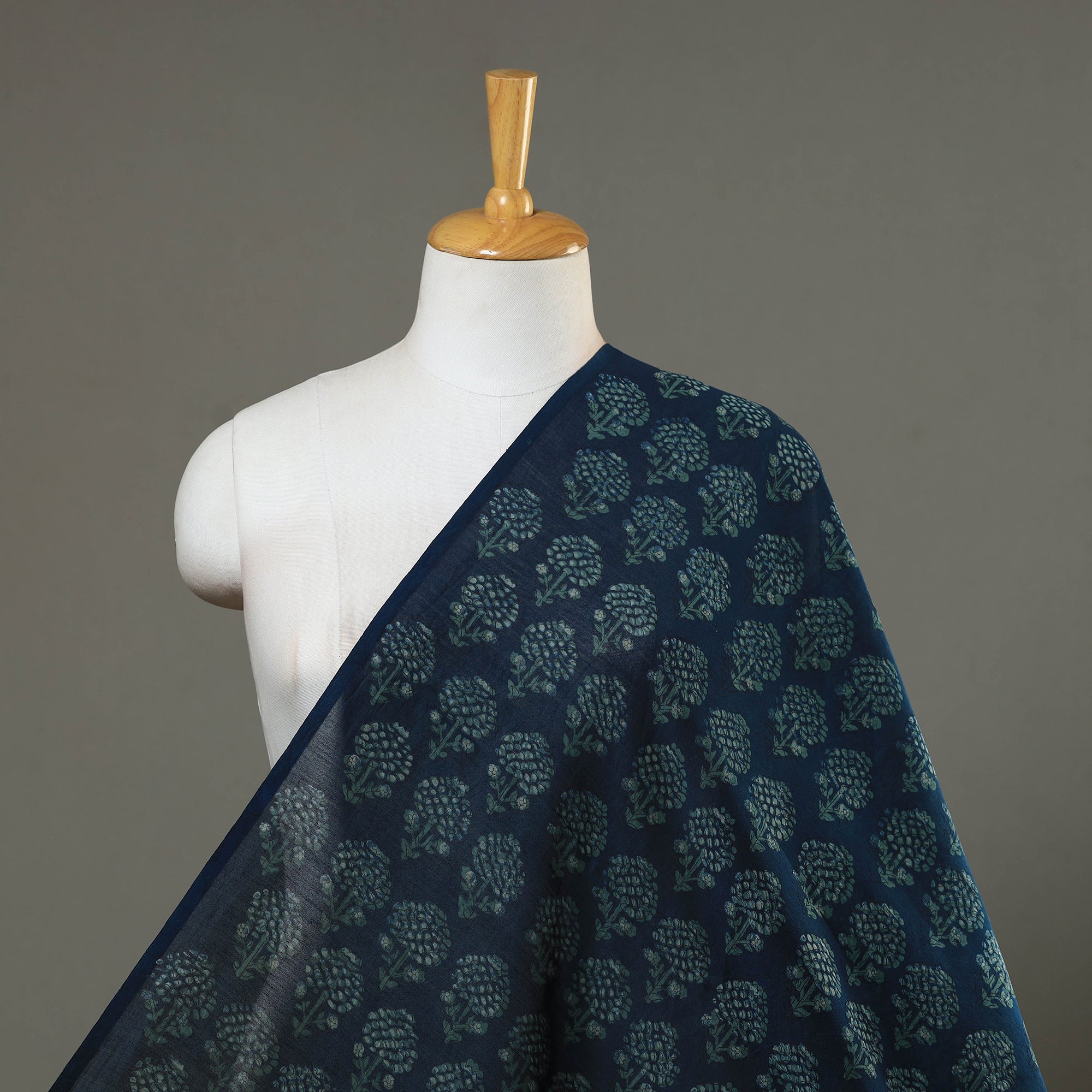 HAVELI CHRONICLES Natural Dyed Chanderi Silk Akola Print Fabric 07