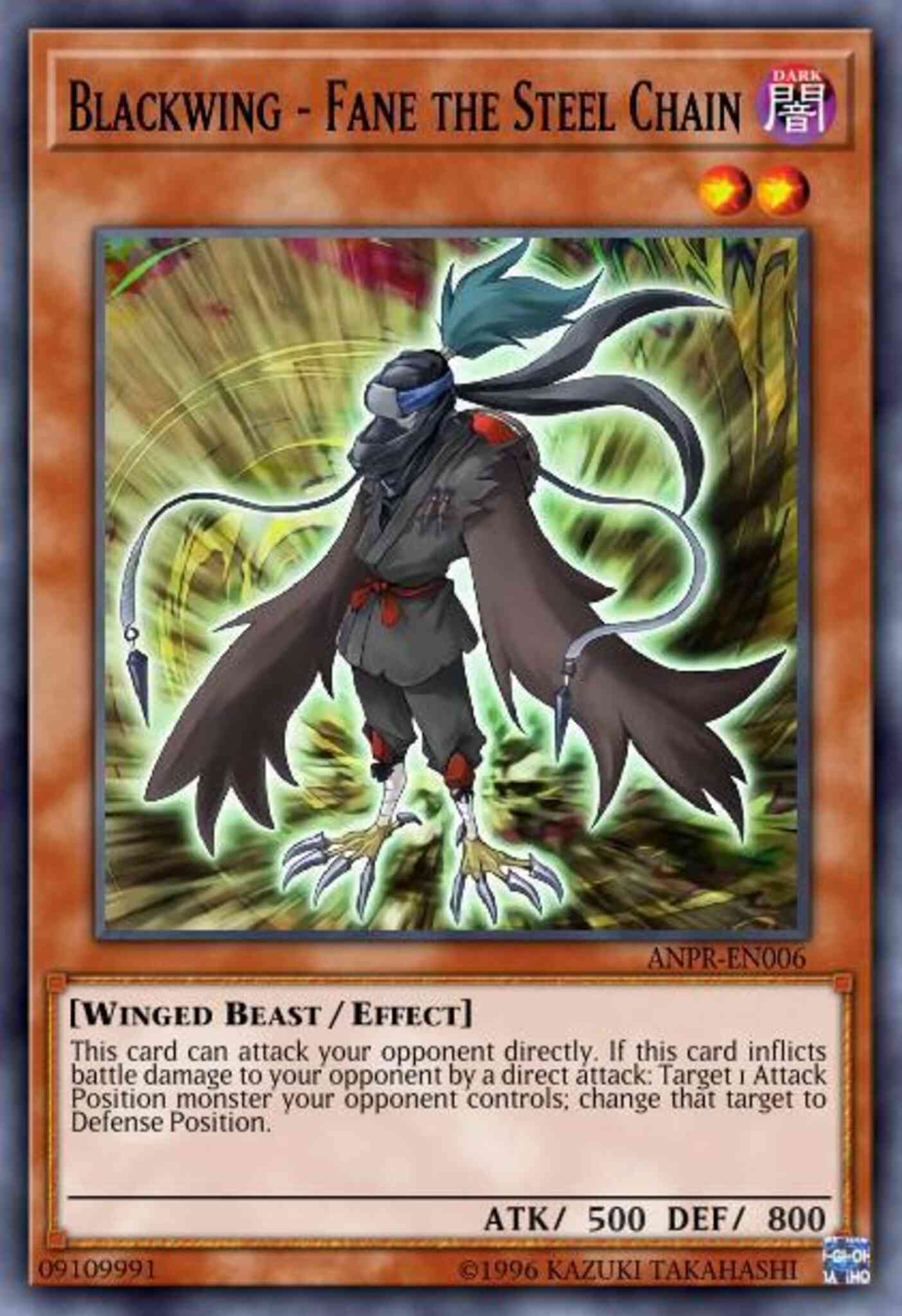 Yu-Gi-Oh! Blackwing - Fane the Steel Chain - DP11-EN007 - Common - 1st Edition