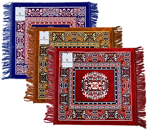 Prayer mat royal – Kuber Industries Prayer Mat (Royal Blue and Gold and Maroon, Velvet, Standard)