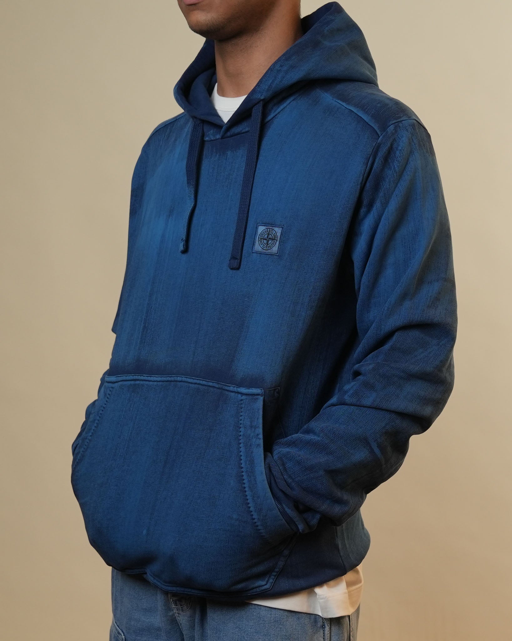 Stone Island Blue Hoodie - view 3