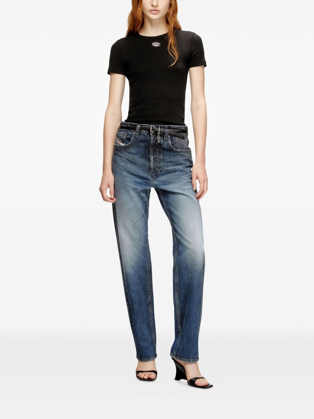 Diesel Logo cotton t-shirt – Elastane 6% Cotton 94% - view 2