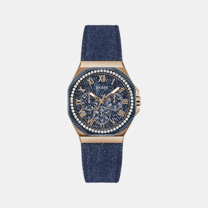 Guess Glaze Women Quartz Blue Dial Multi-Function Denim Watch GW0753L5