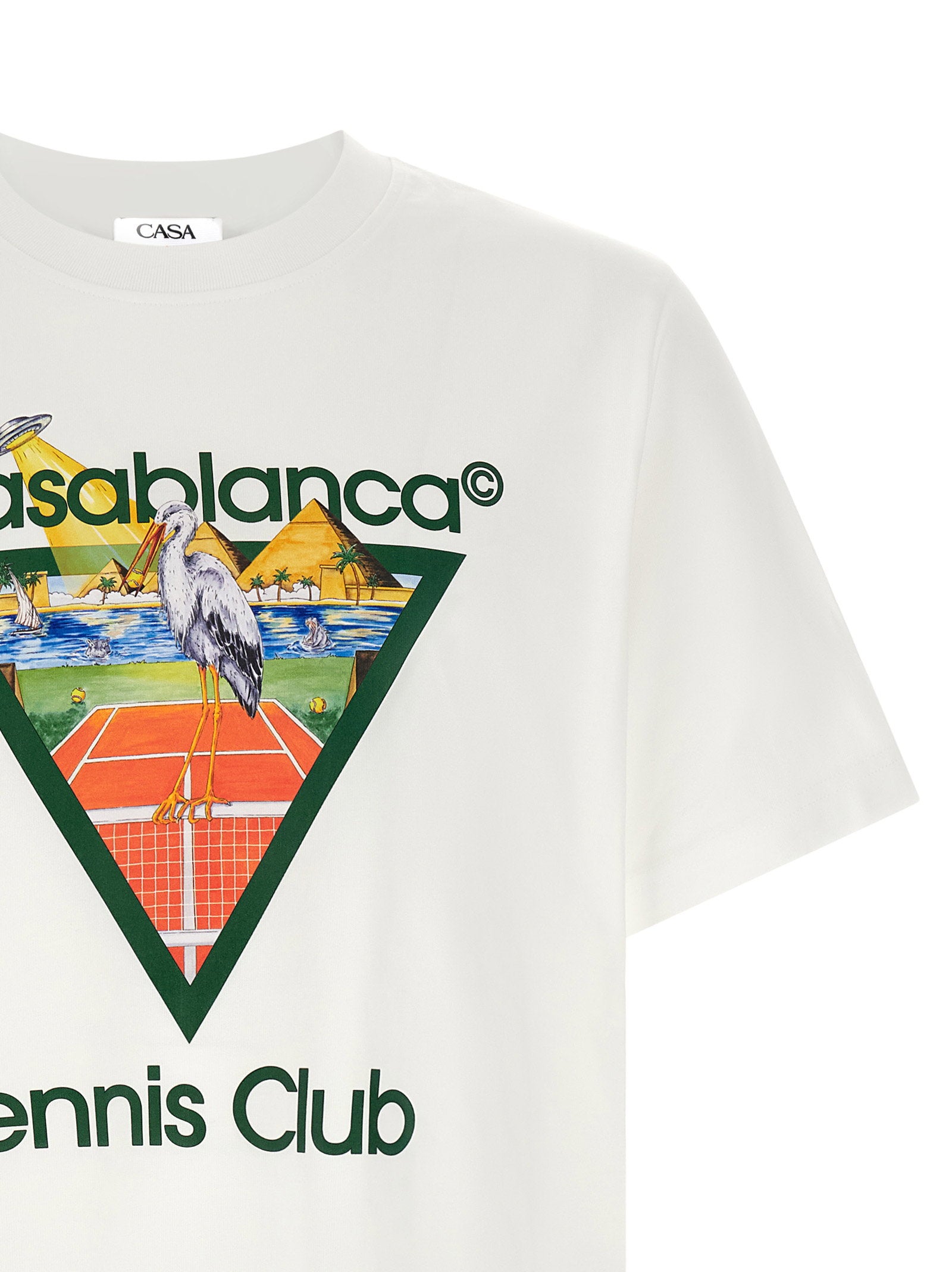 Casablanca Tennis Club Front Print T-shirt – 100% organic cotton - view 3
