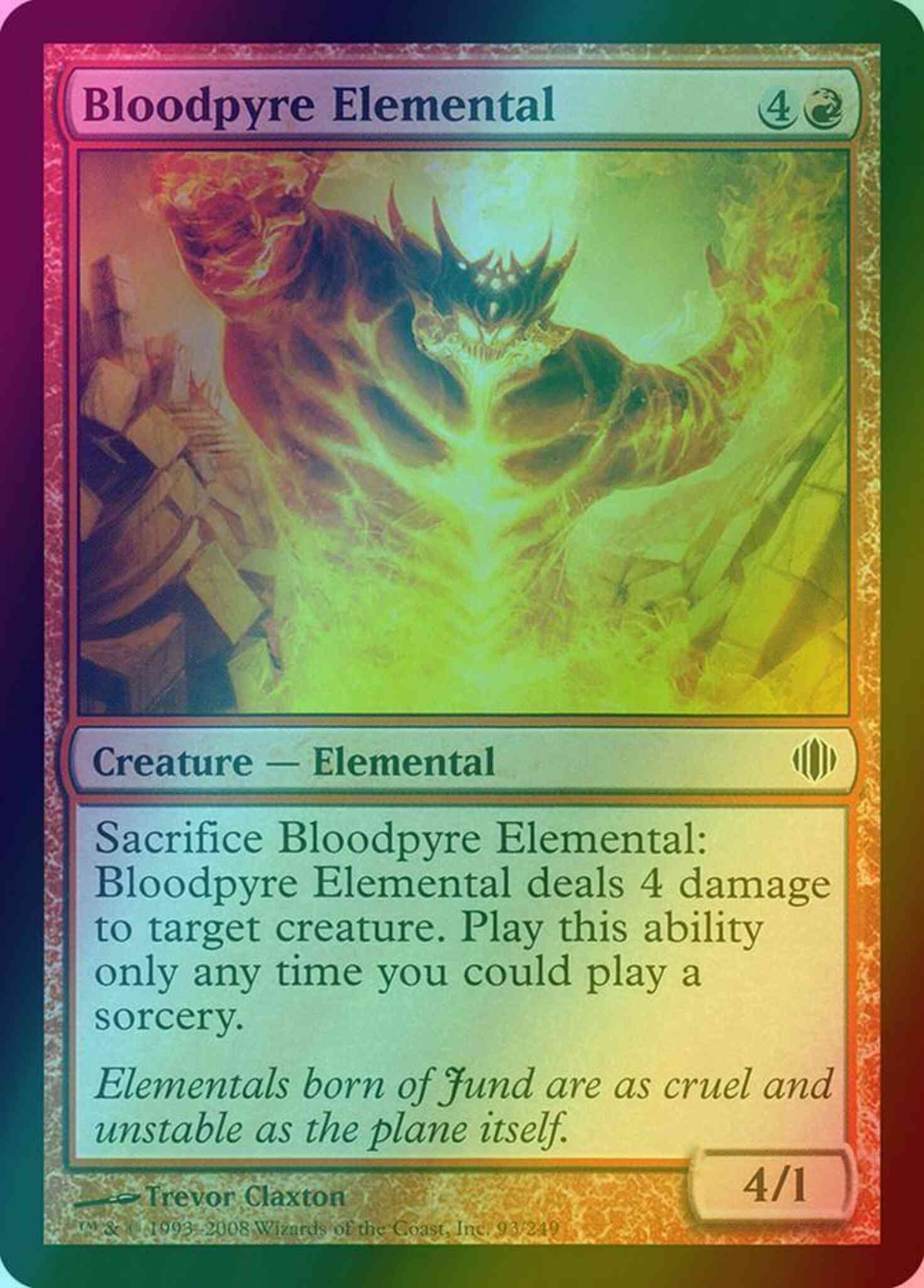 Bloodpyre elemental 93 – Magic Bloodpyre Elemental [93] [Shards Of Alara] [Foil]