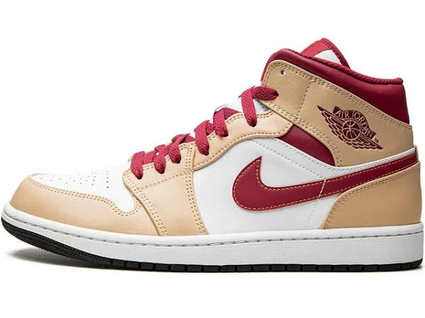 Kicks Machine Air Jordan 1 Mid "Light Curry Cardinal Red" Sale - view 3