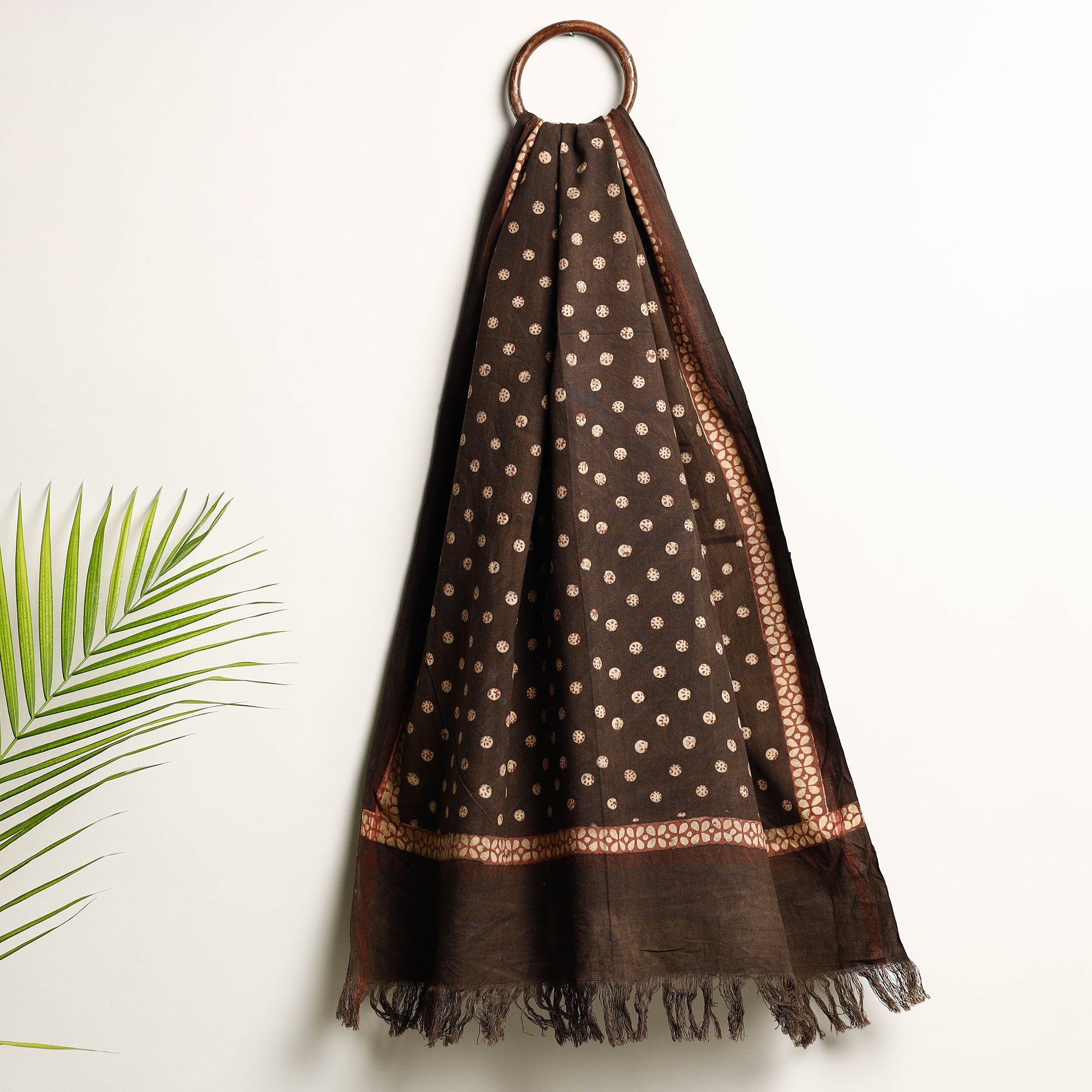 SOUTH KARGHA Brown - Akola Block Printed Pure Handloom Cotton Towel