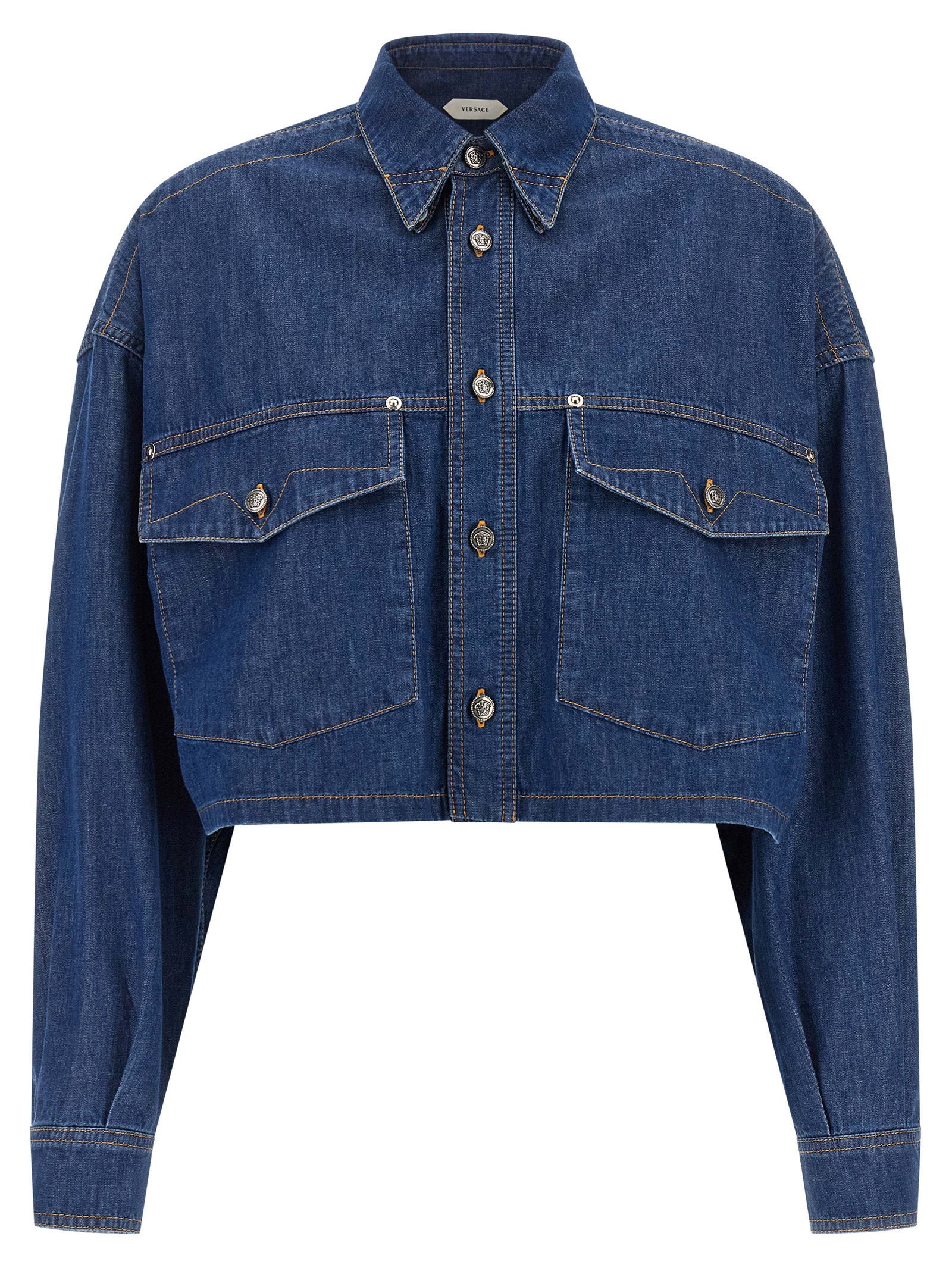Versace Cropped Shirt – 100% cotton