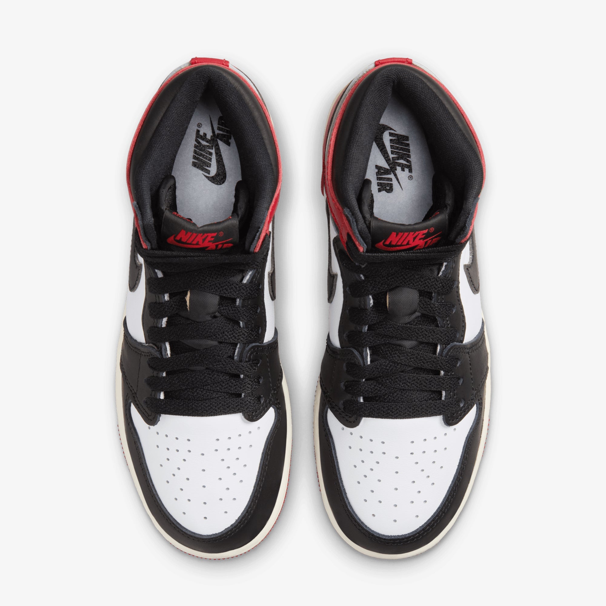 Jordan | Air Jordan 1 High Og (gs) "black Toe" { White/black-varsity Red-sail - view 2