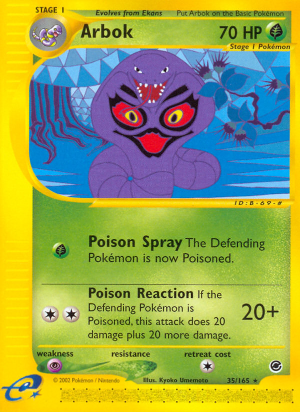 Rare ecard1-35 reverse – Pokémon Arbok - 35/165 - Rare [ecard1-35] [Reverse Holo] - Arbok - 35/165 - Rare