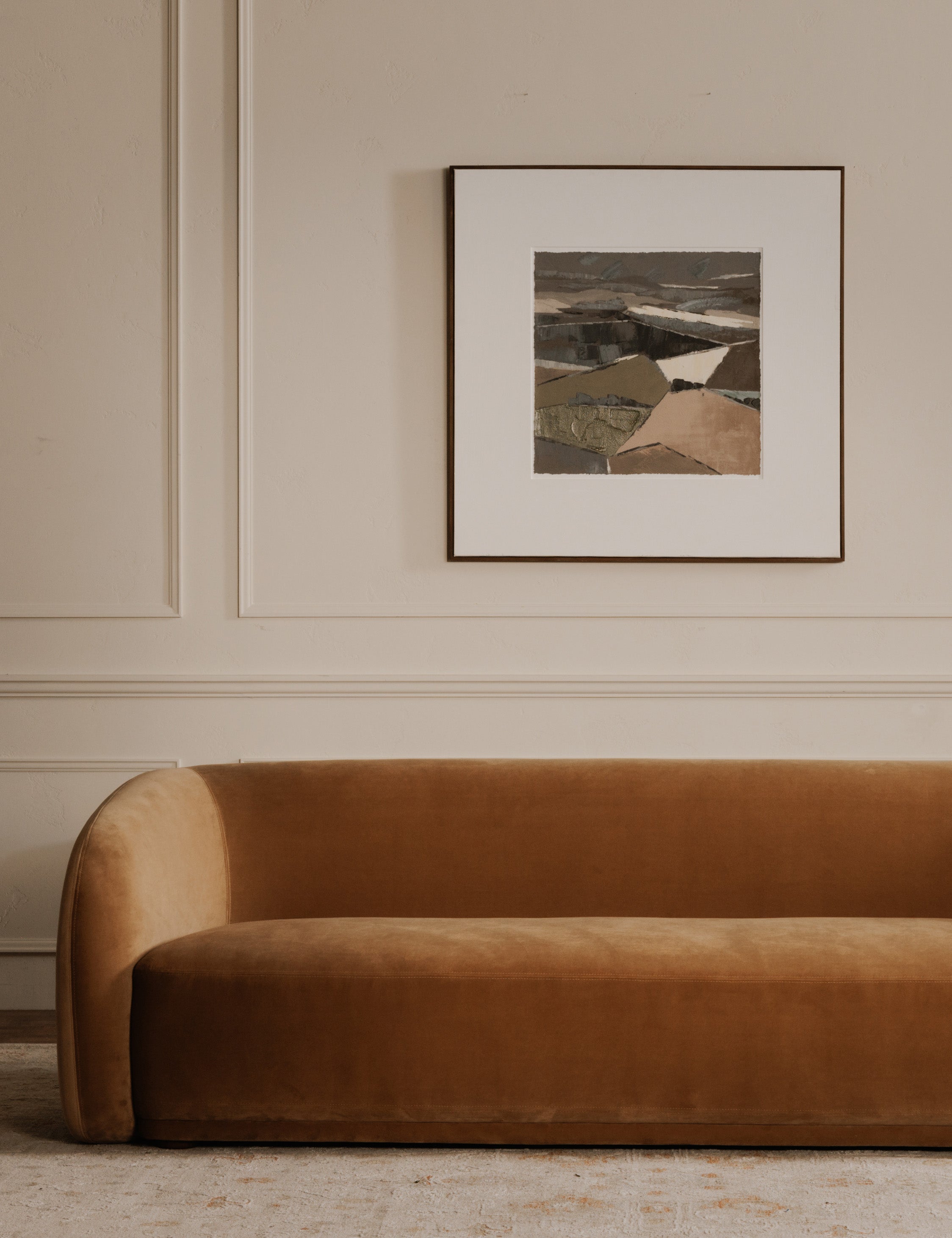 Lulu and Georgia Maas Sofa – Camel Faux Mohair - view 2